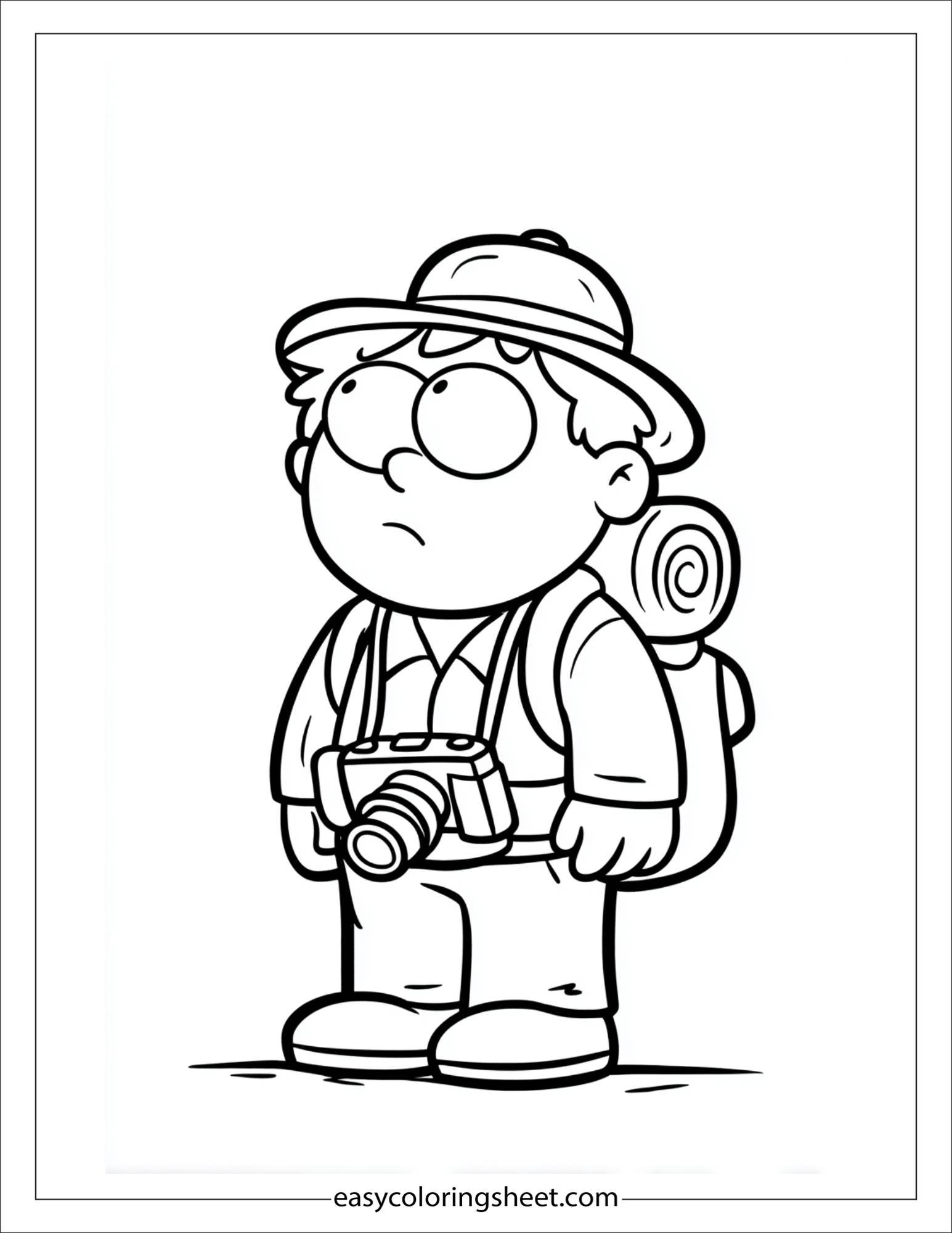 the explorer looking amazed