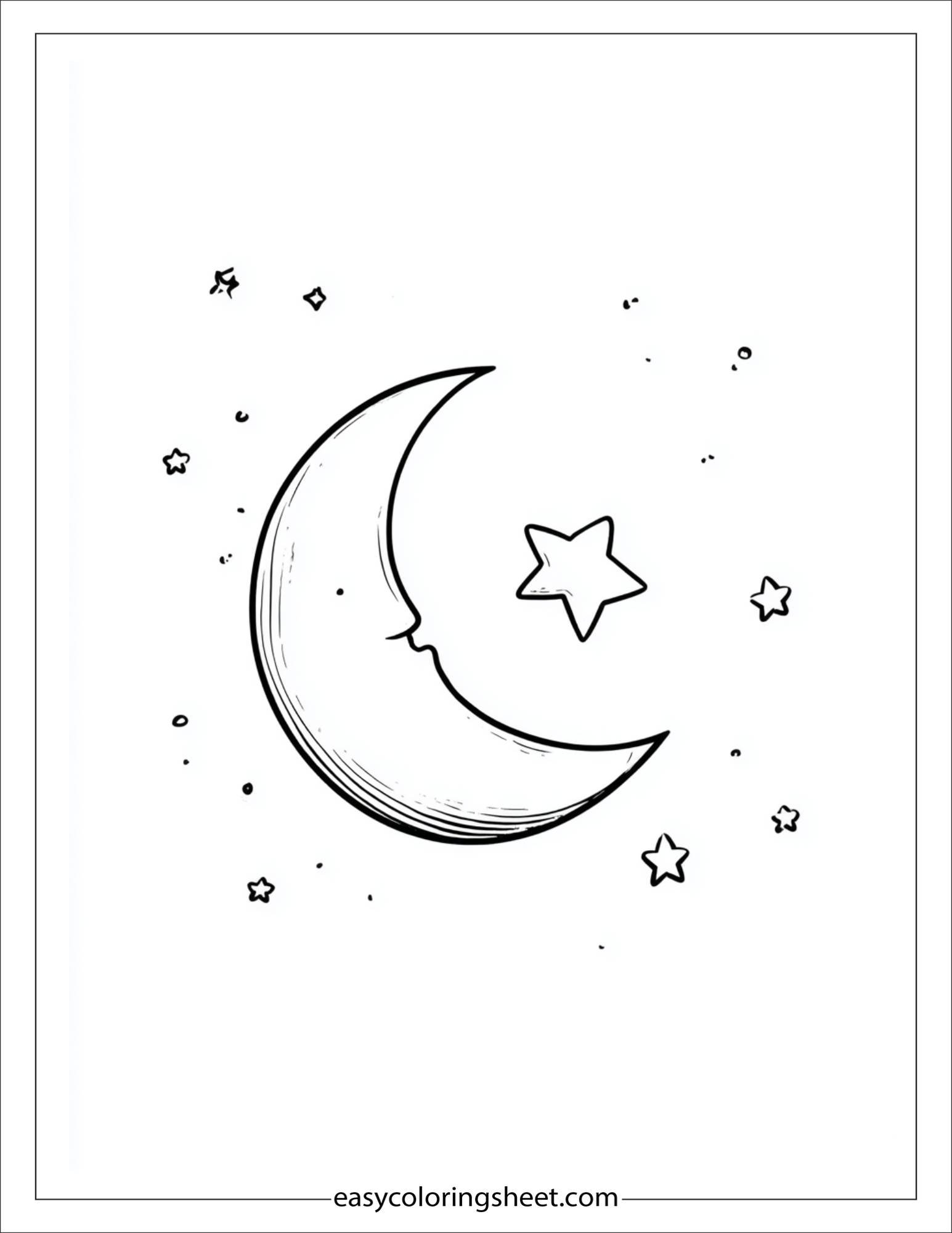 the star floating near moon