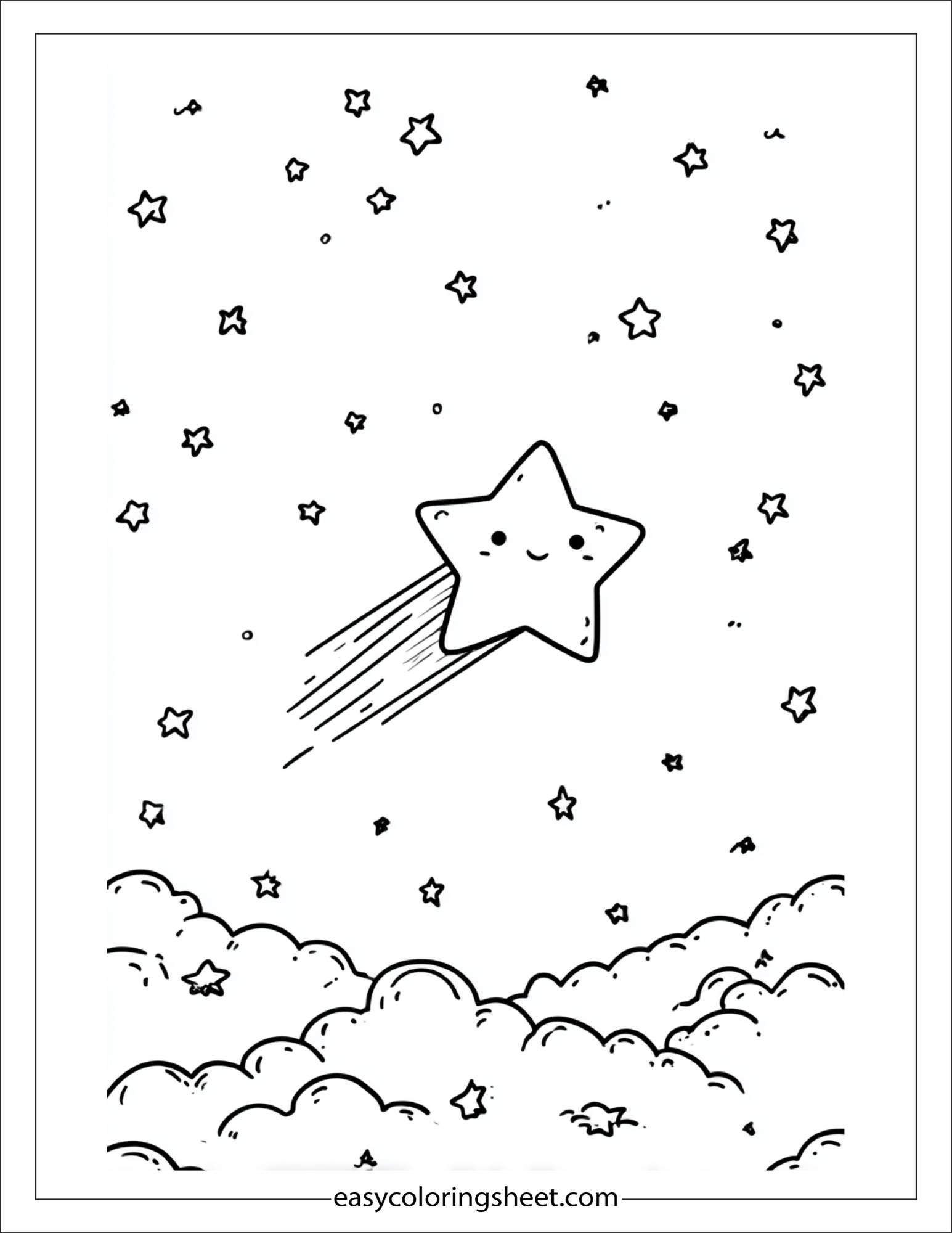 the star flying with comet
