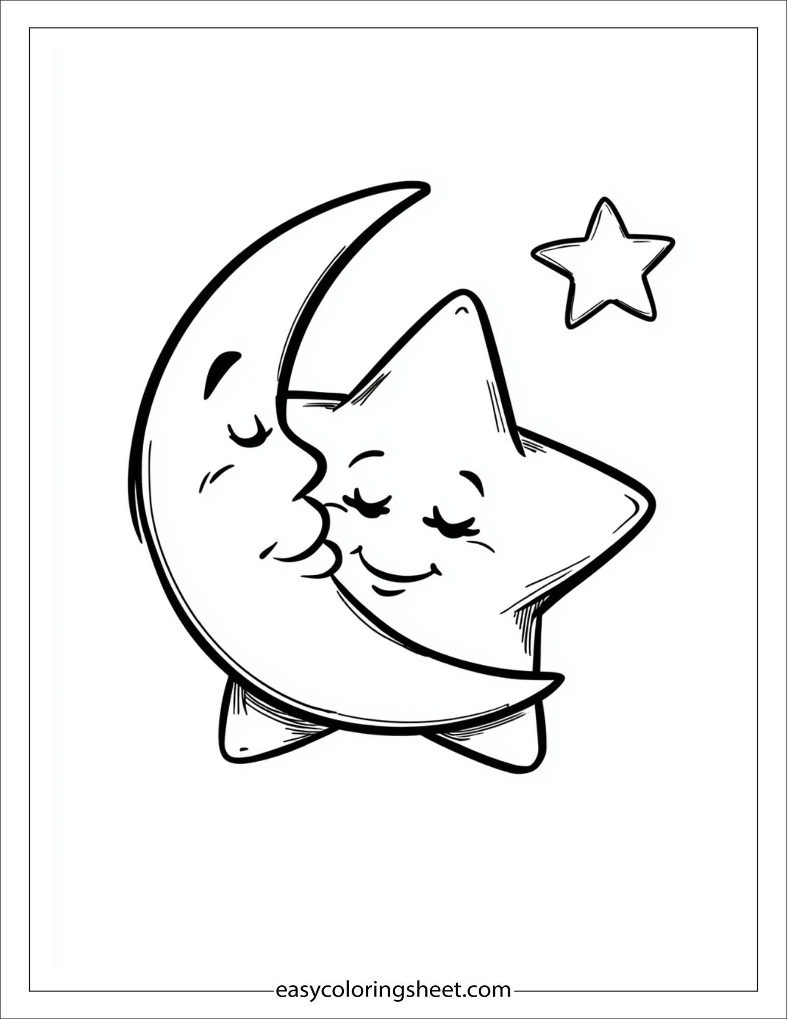 the star hugging the moon