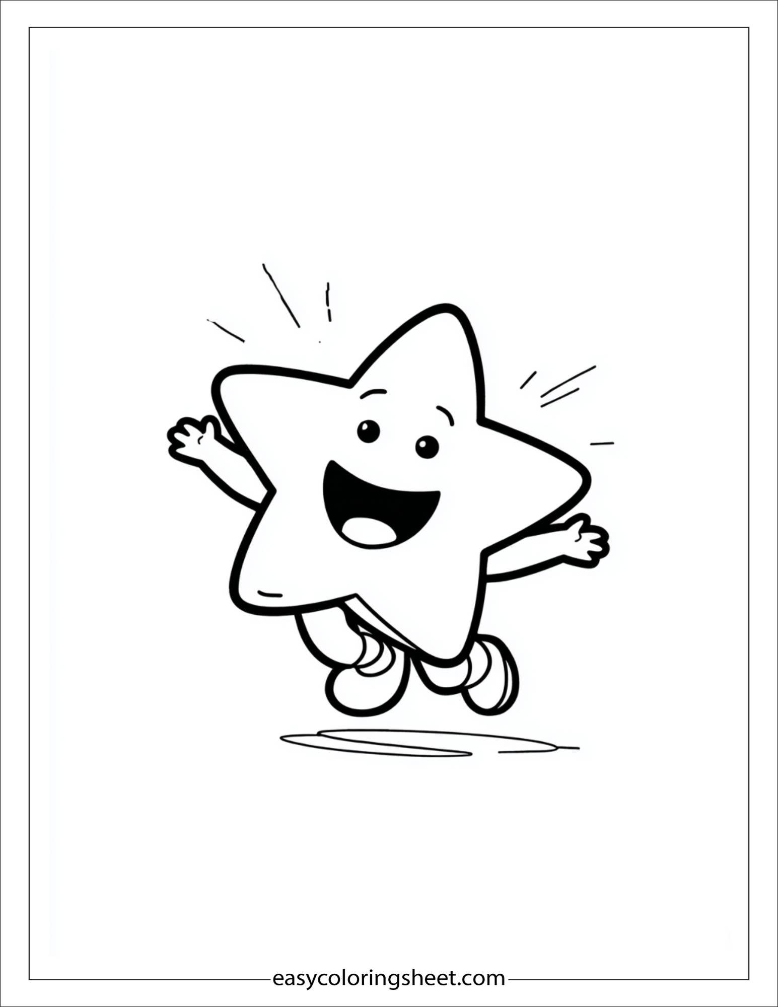 the star jumping with joy