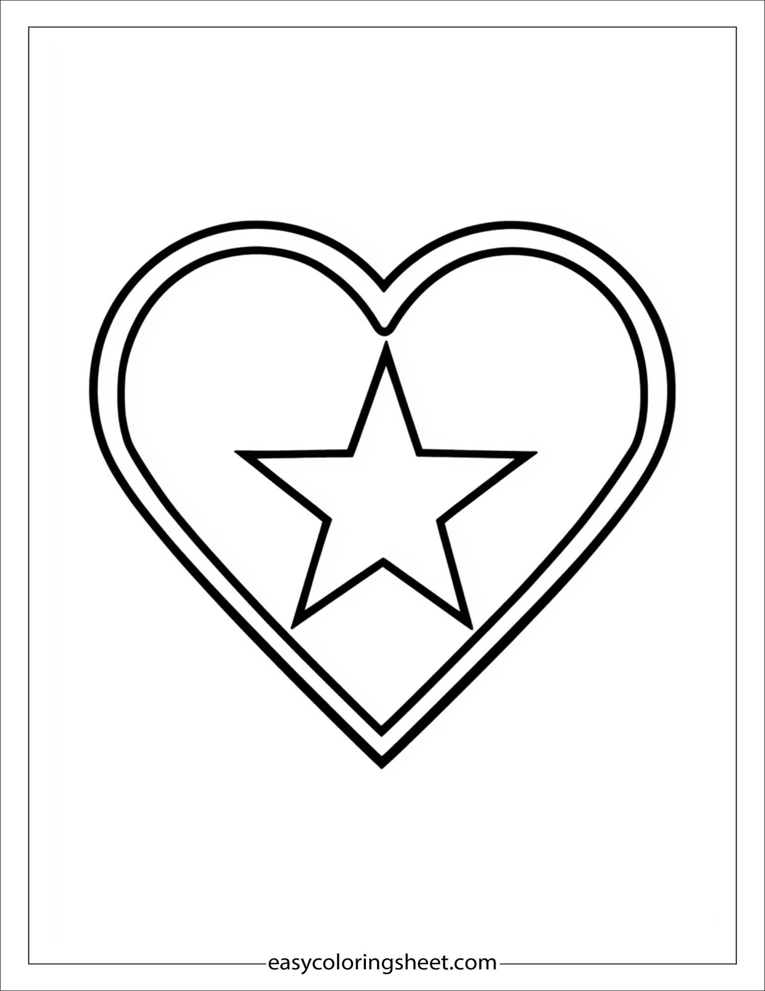 the star making heart shape