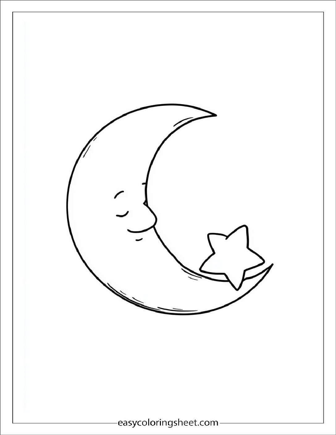 the star snuggling moon