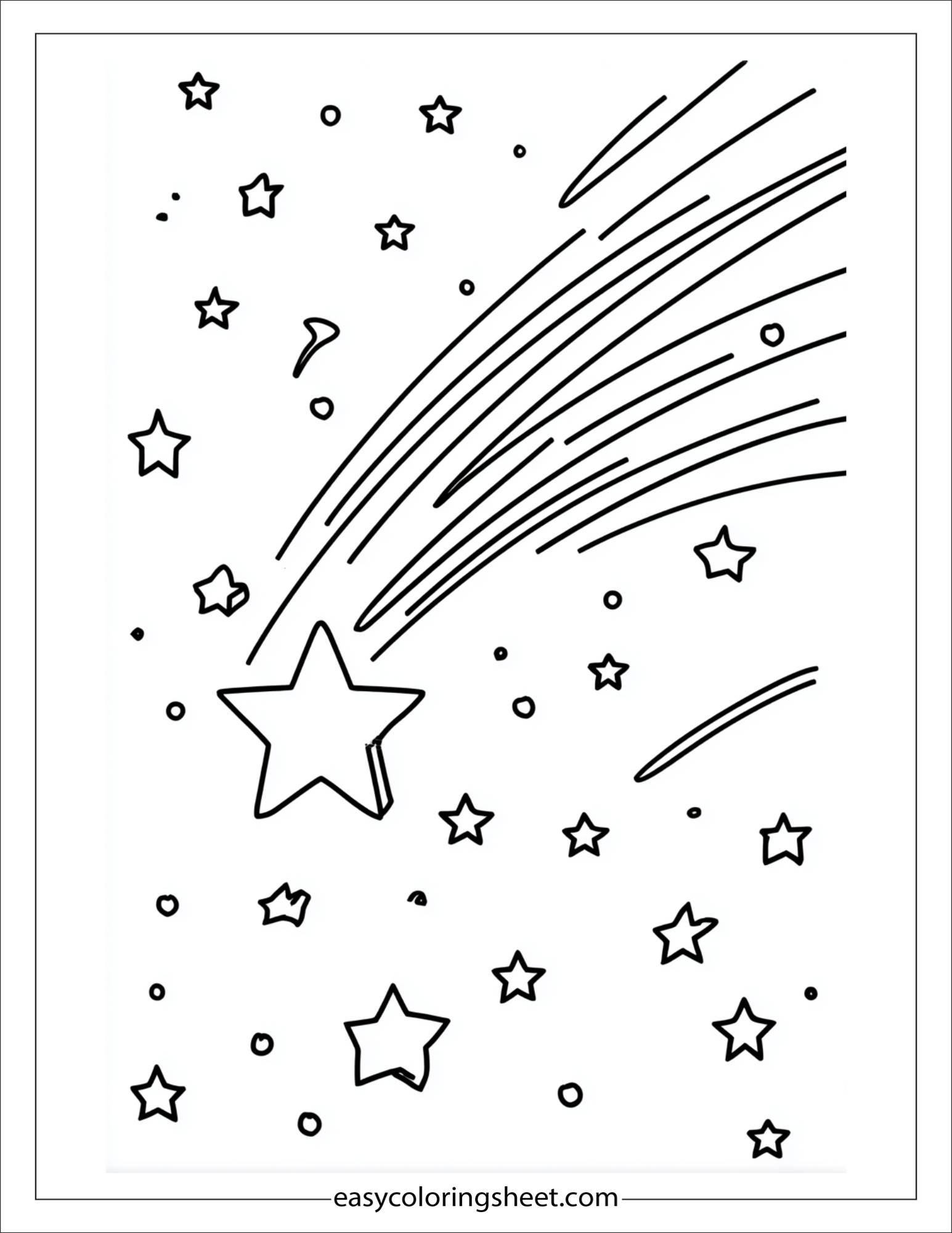 the star watching shooting star