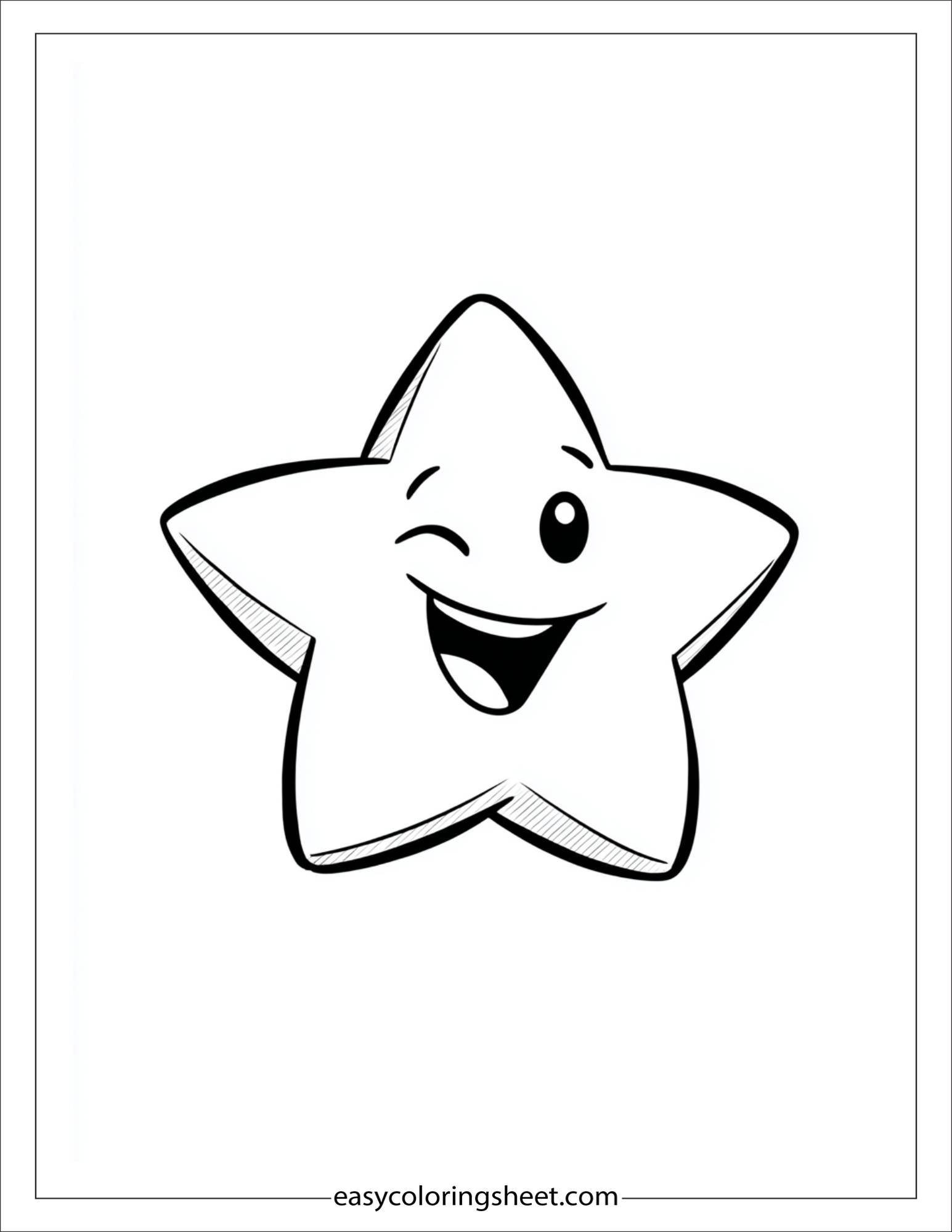 the star winking playfully