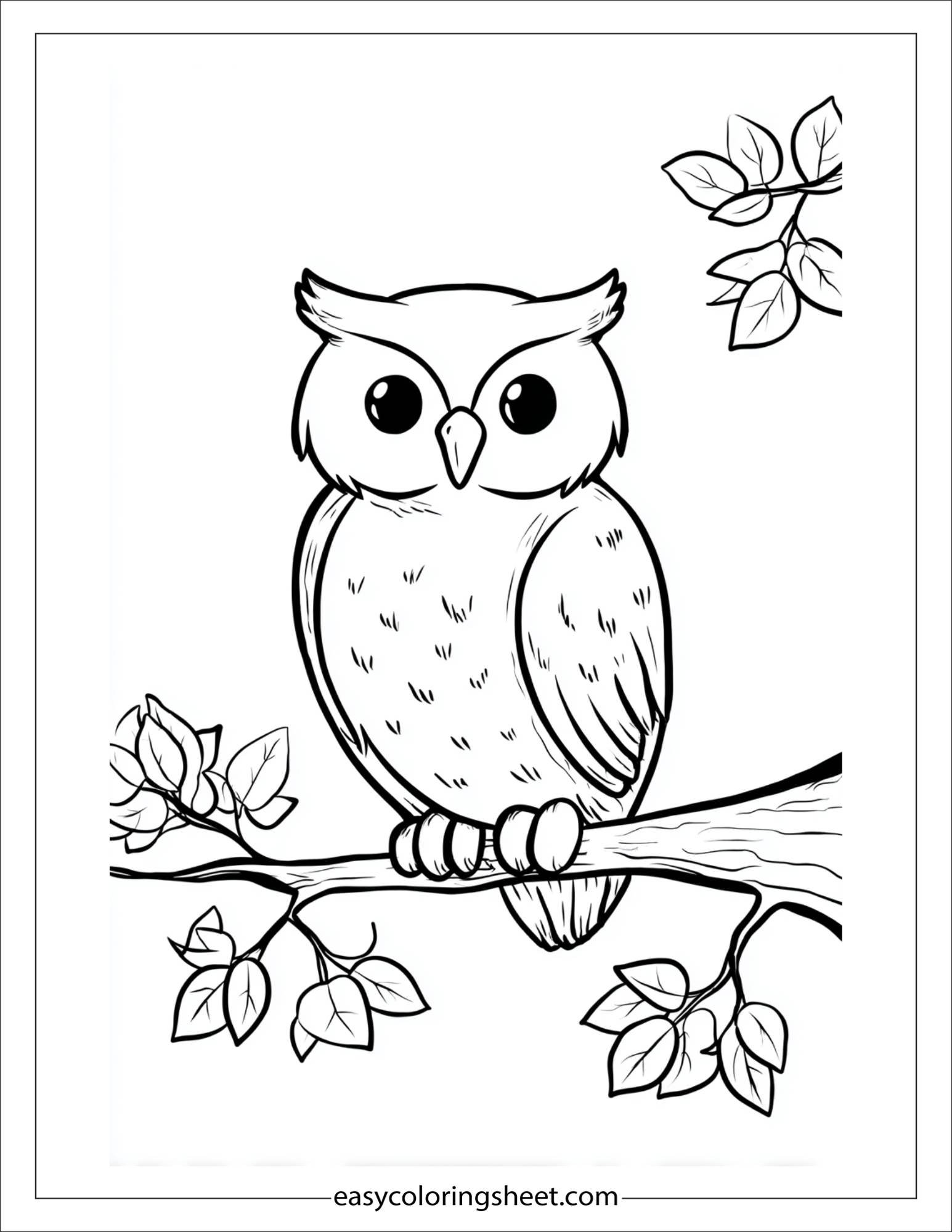 the wise owl perched on branch