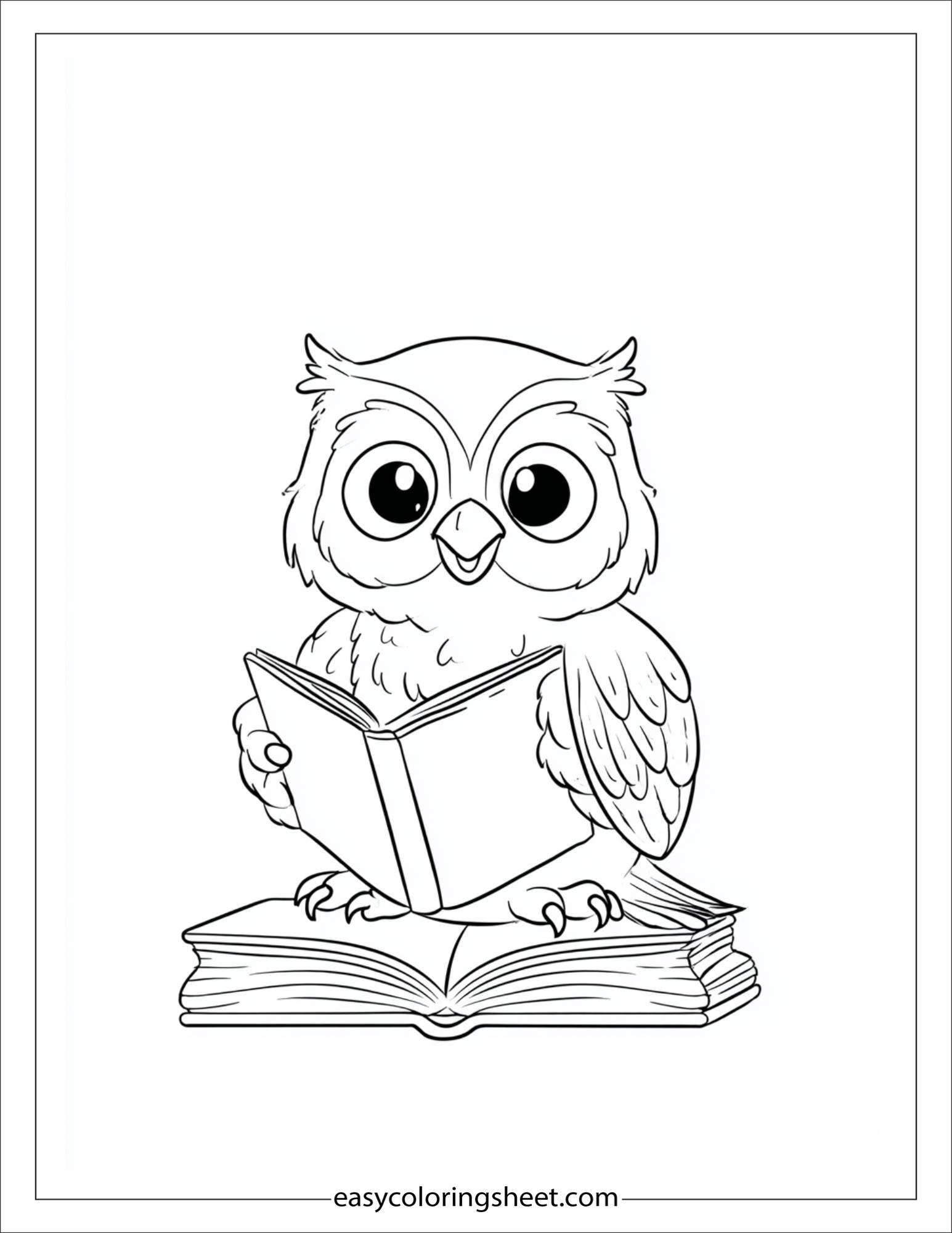 the wise owl reading a book