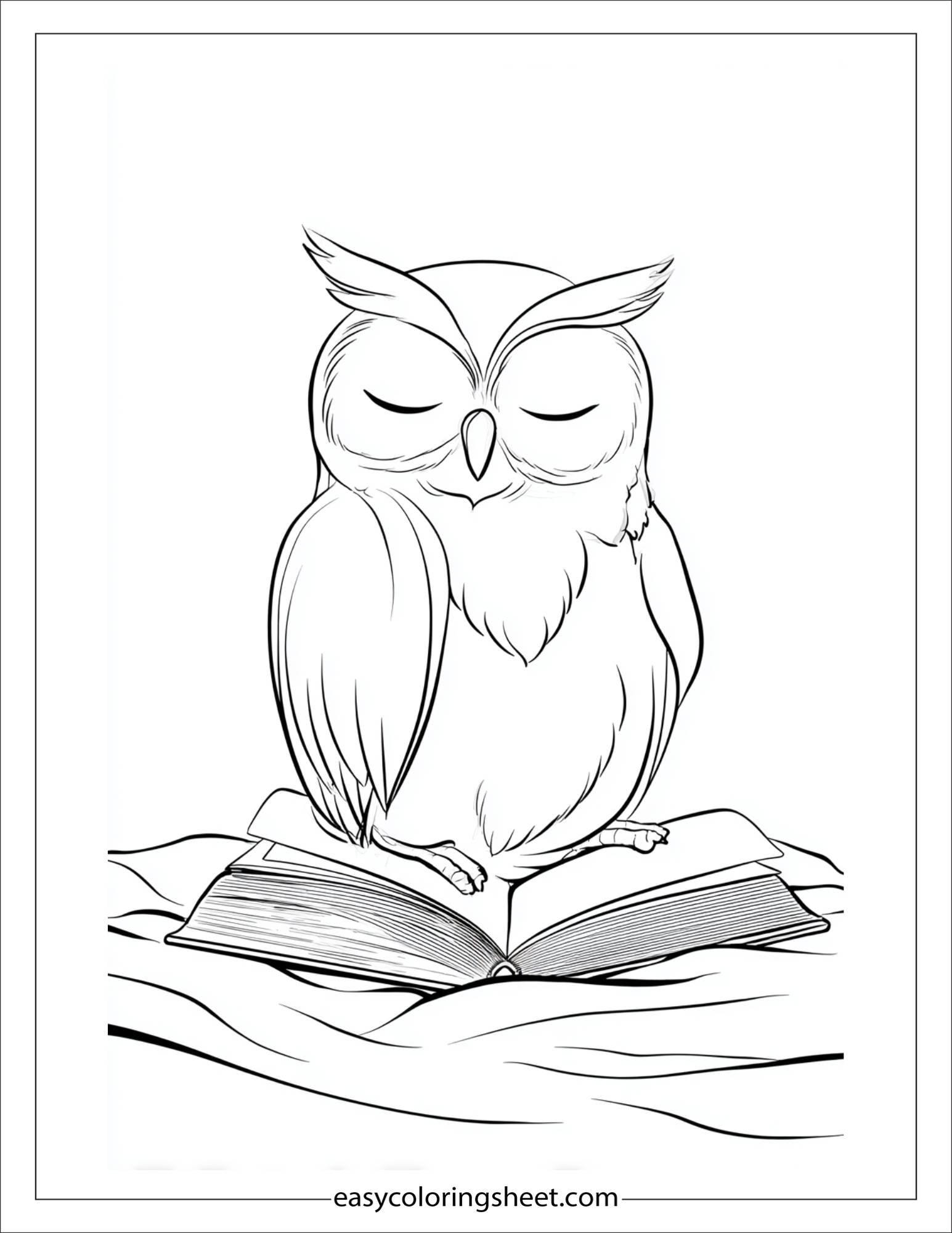 the wise owl sleeping with book
