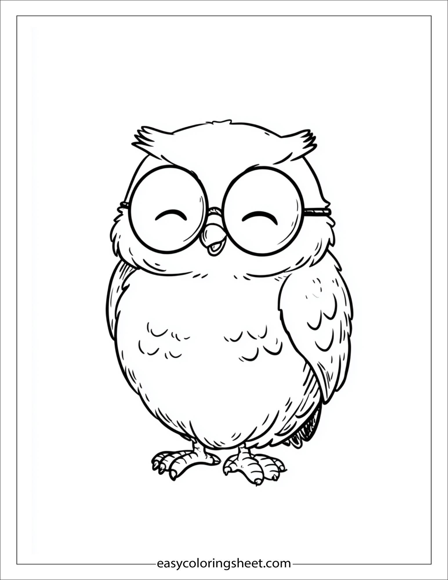 the wise owl wearing glasses