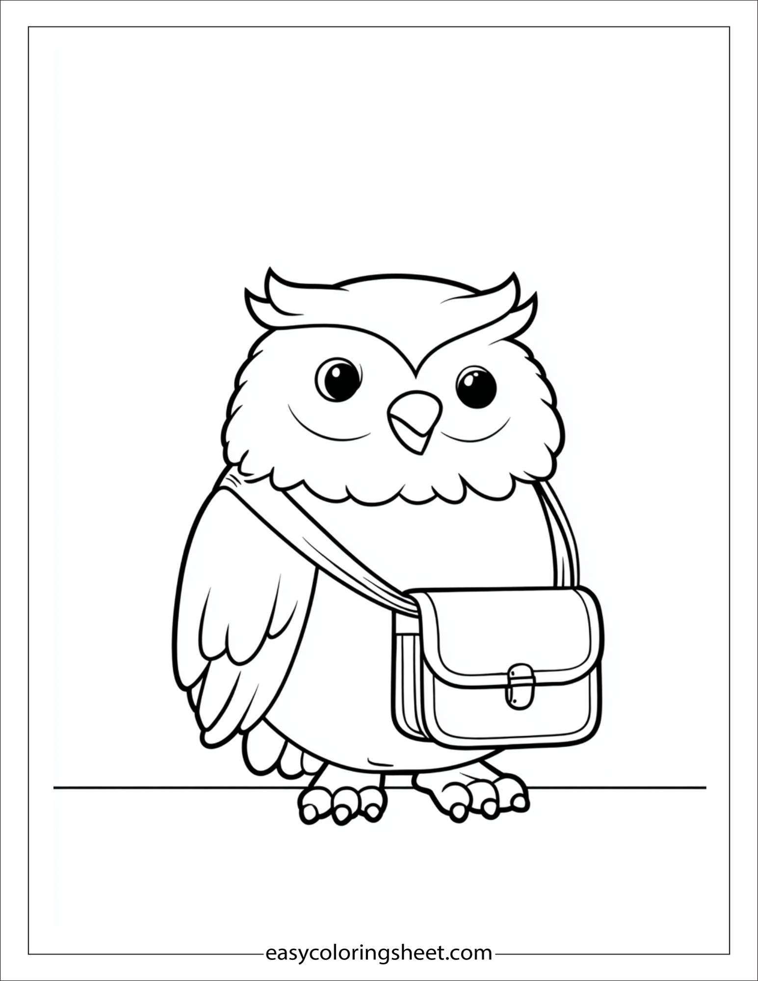 the wise owl with tiny satchel