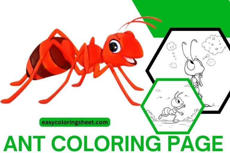 Ant coloring page