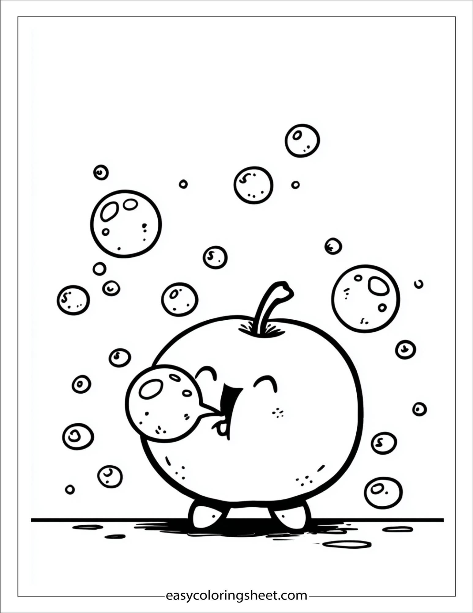 Apple Blowing Bubbles