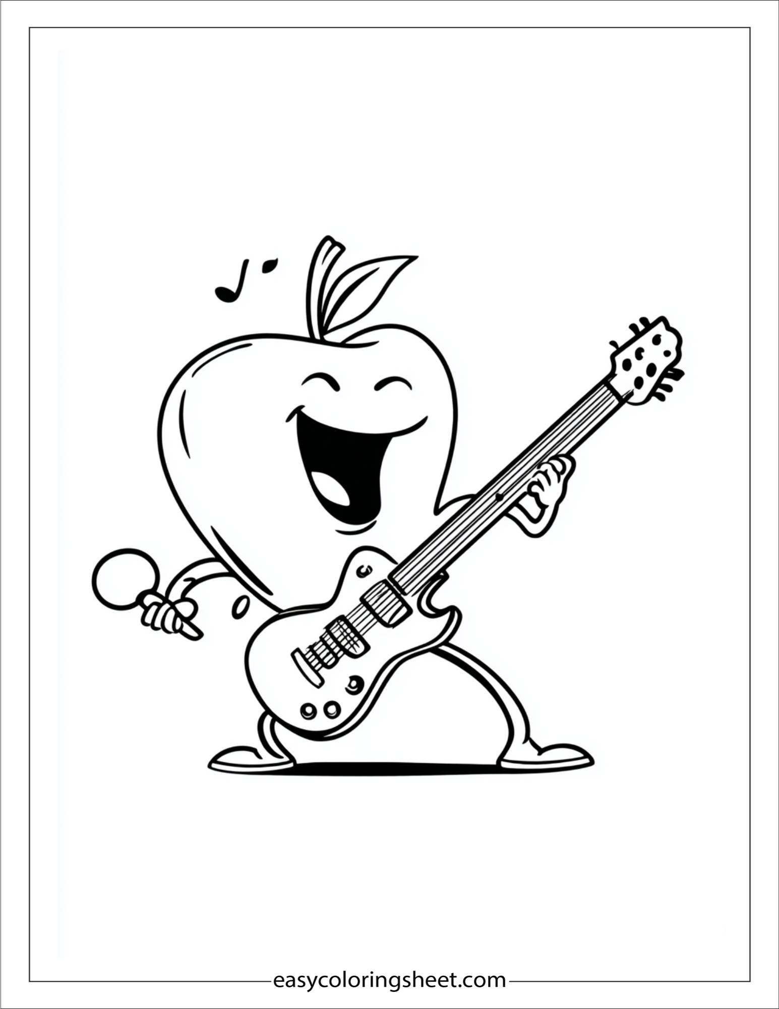 Apple Playing Guitar