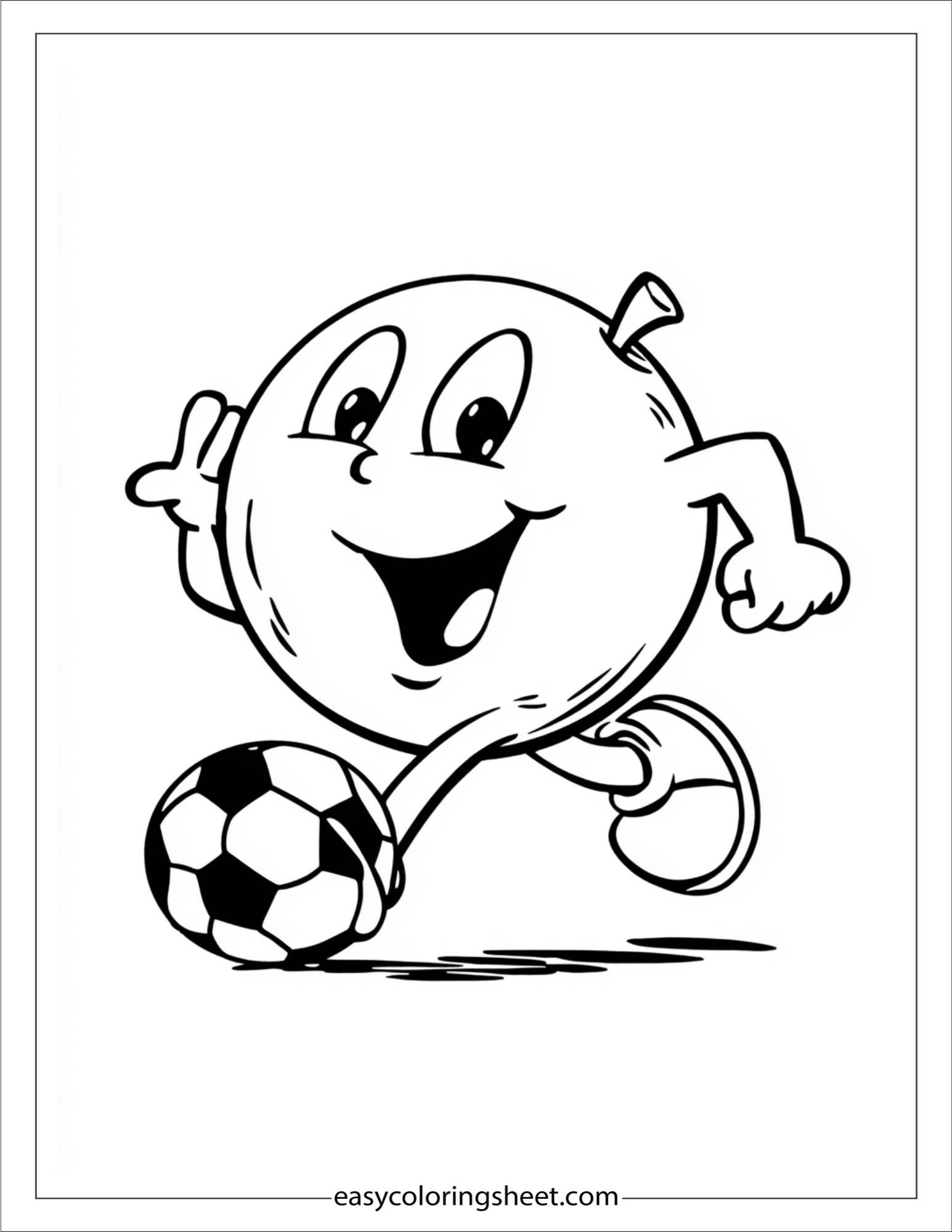 Apple Playing Soccer