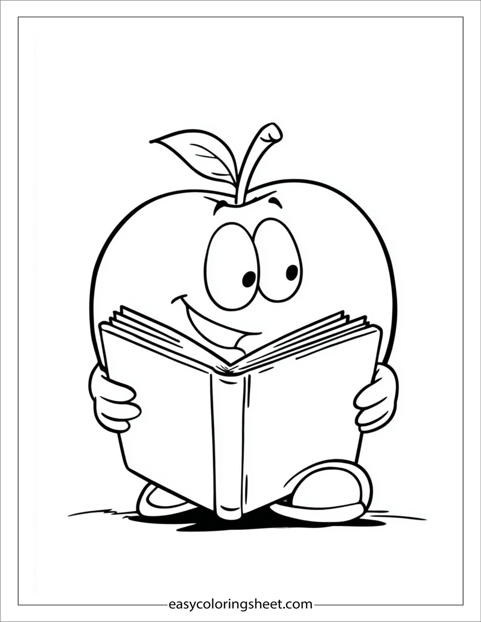 Apple Reading a Book