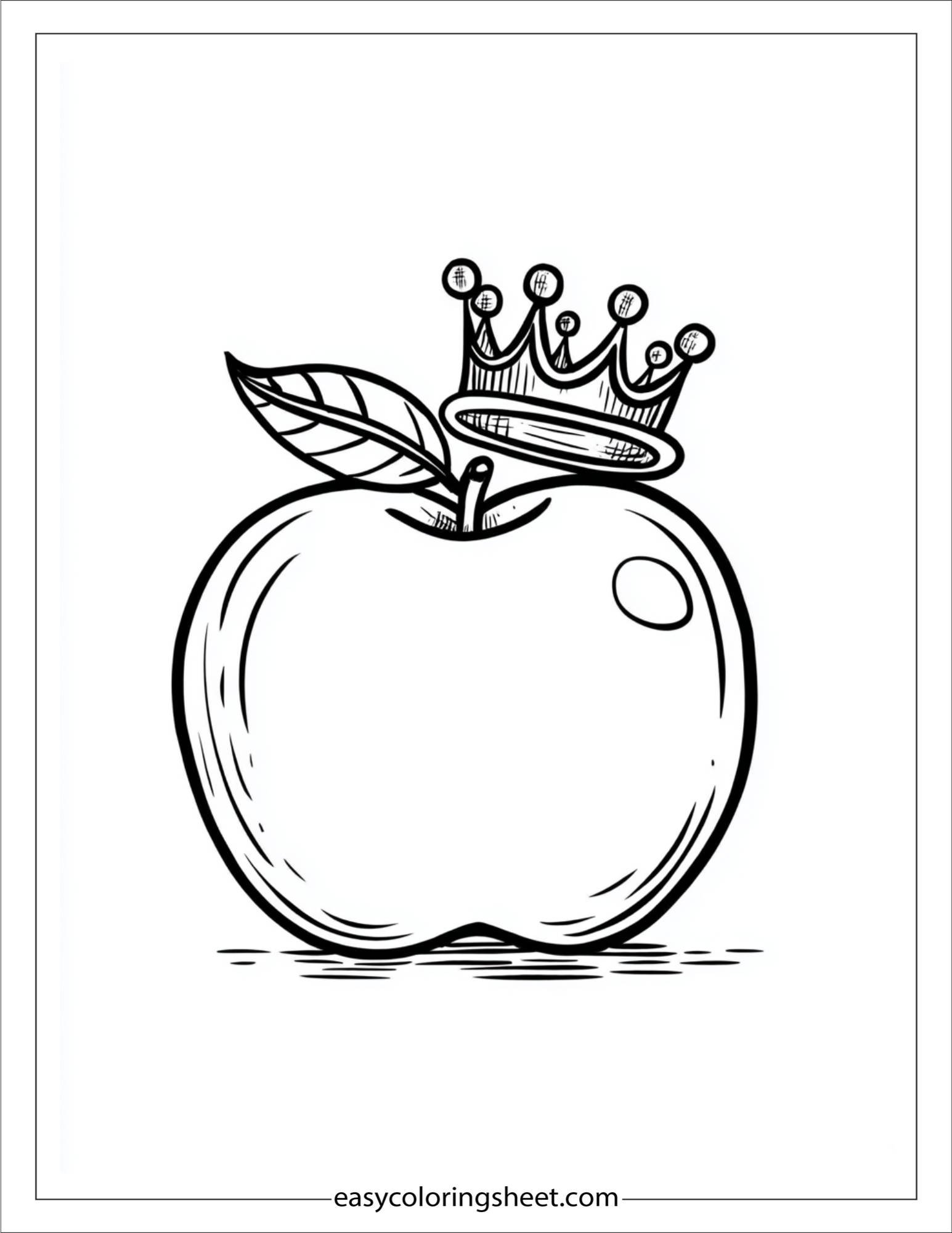 Apple wearing crown