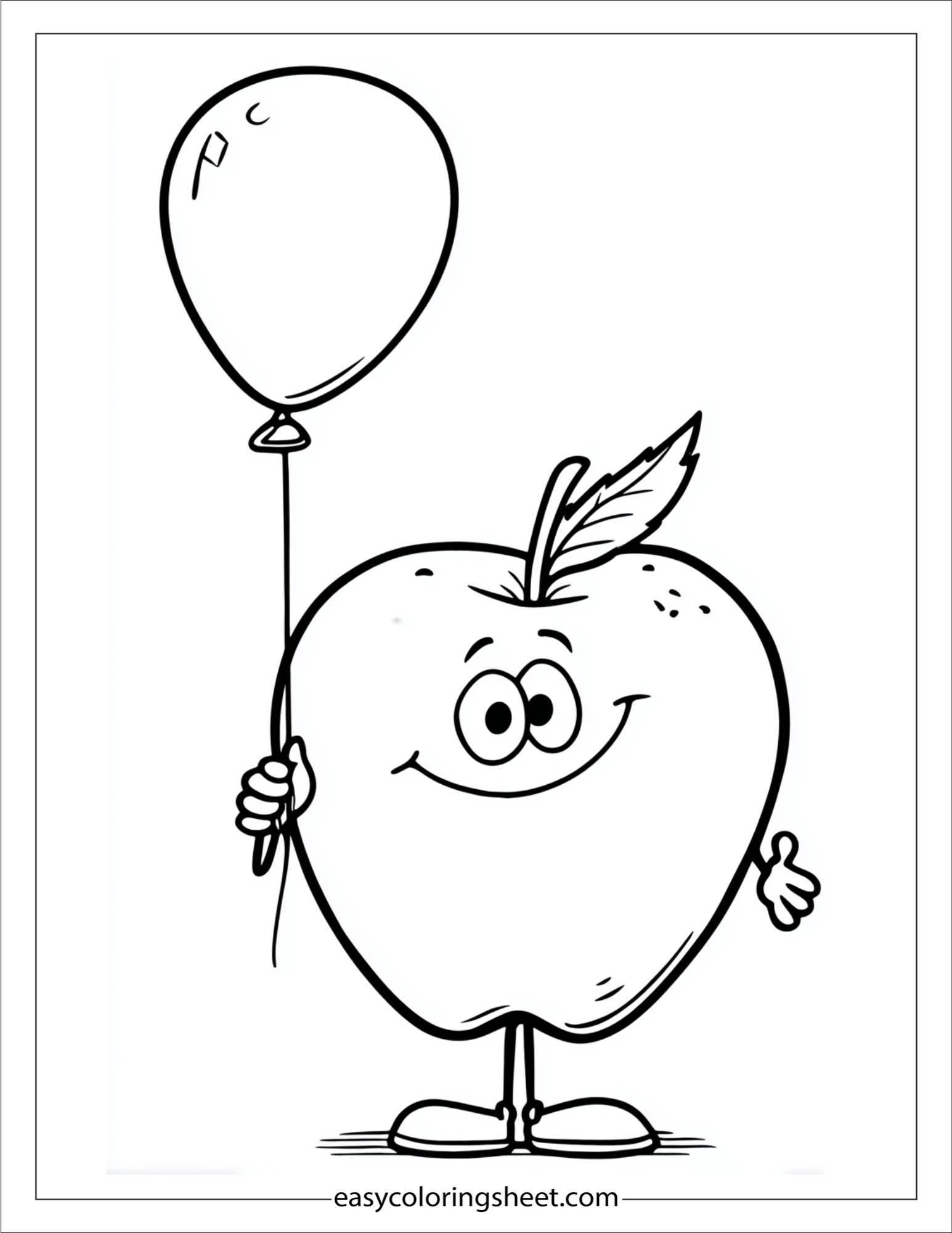 Apple with balloon