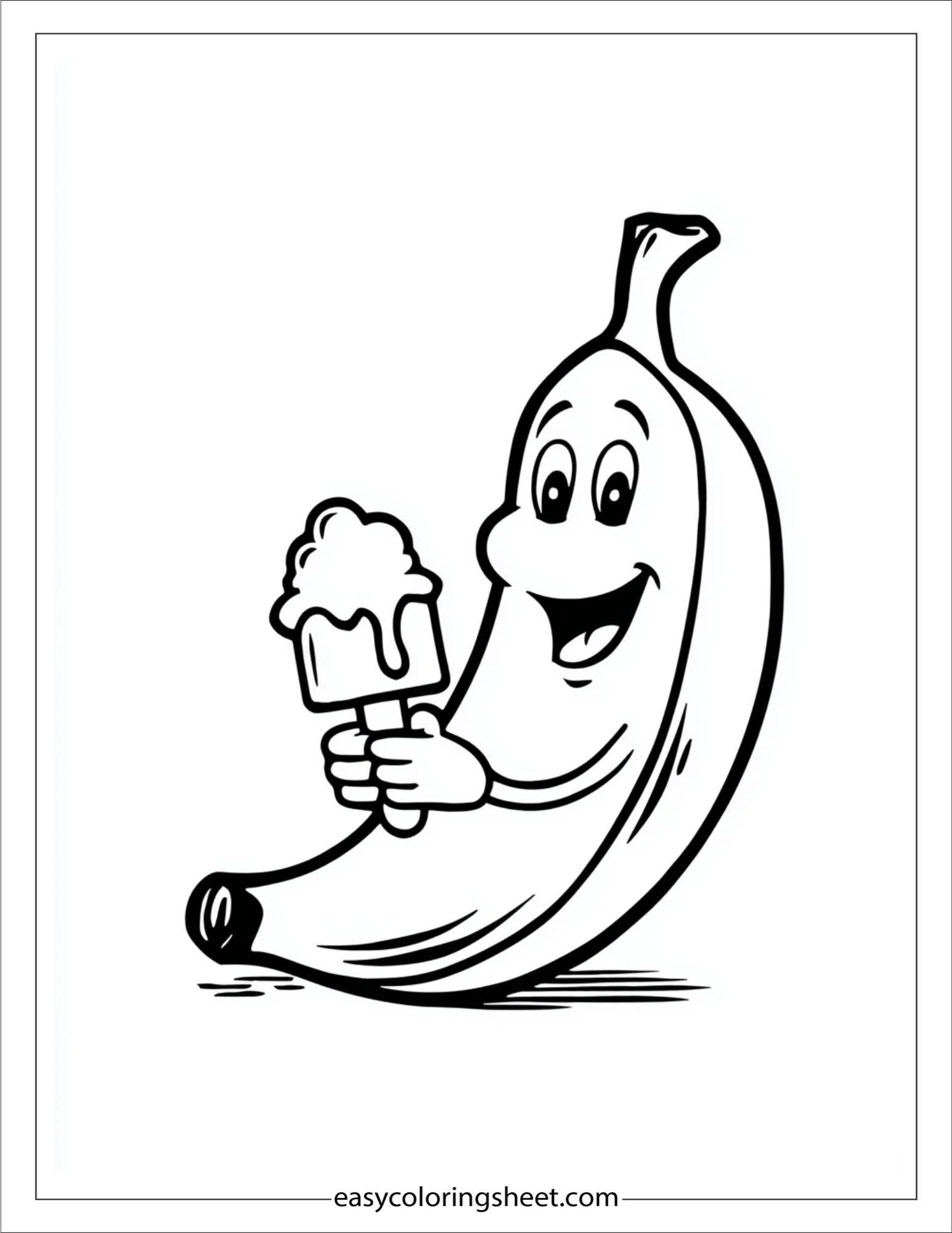 Banana Eating Ice Cream