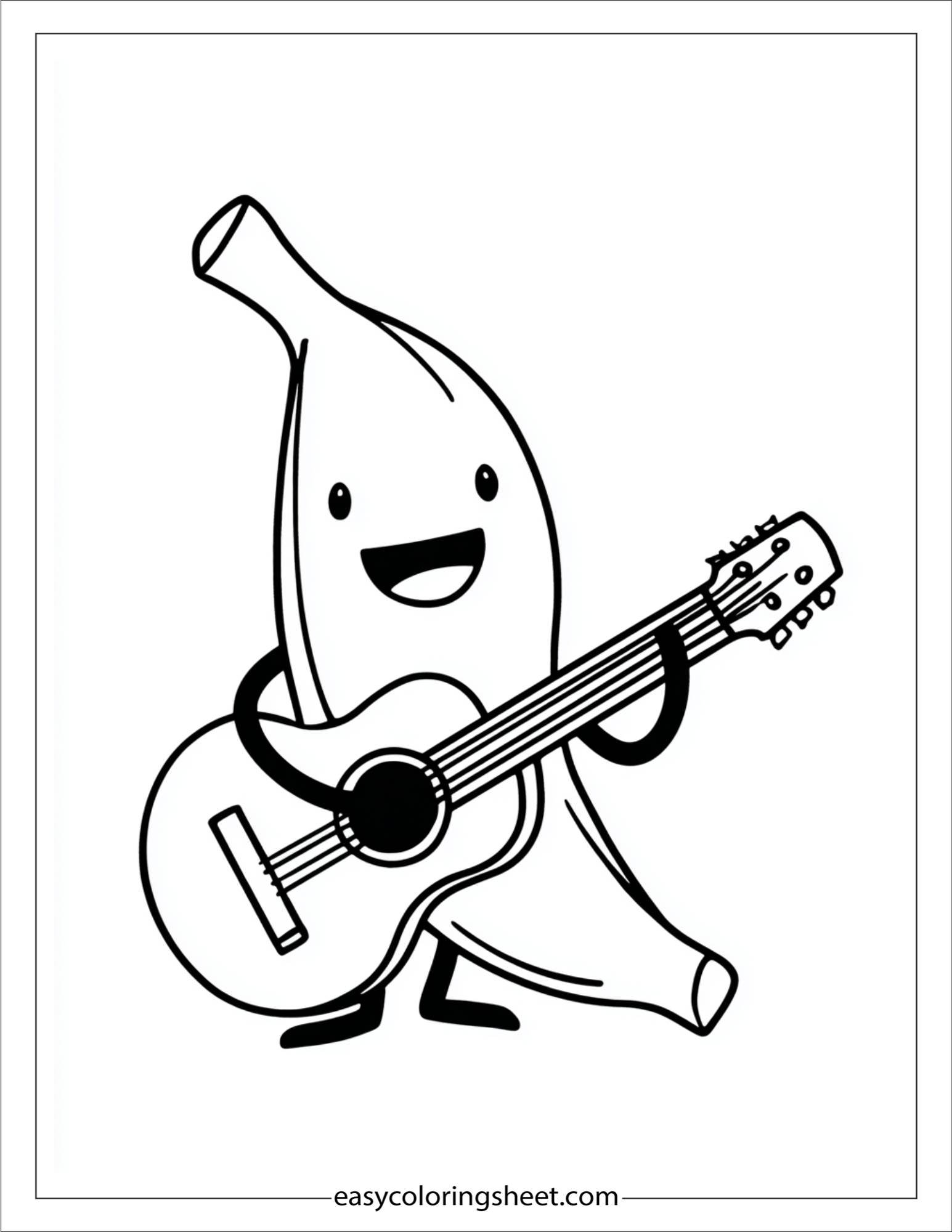 Banana Playing Guitar