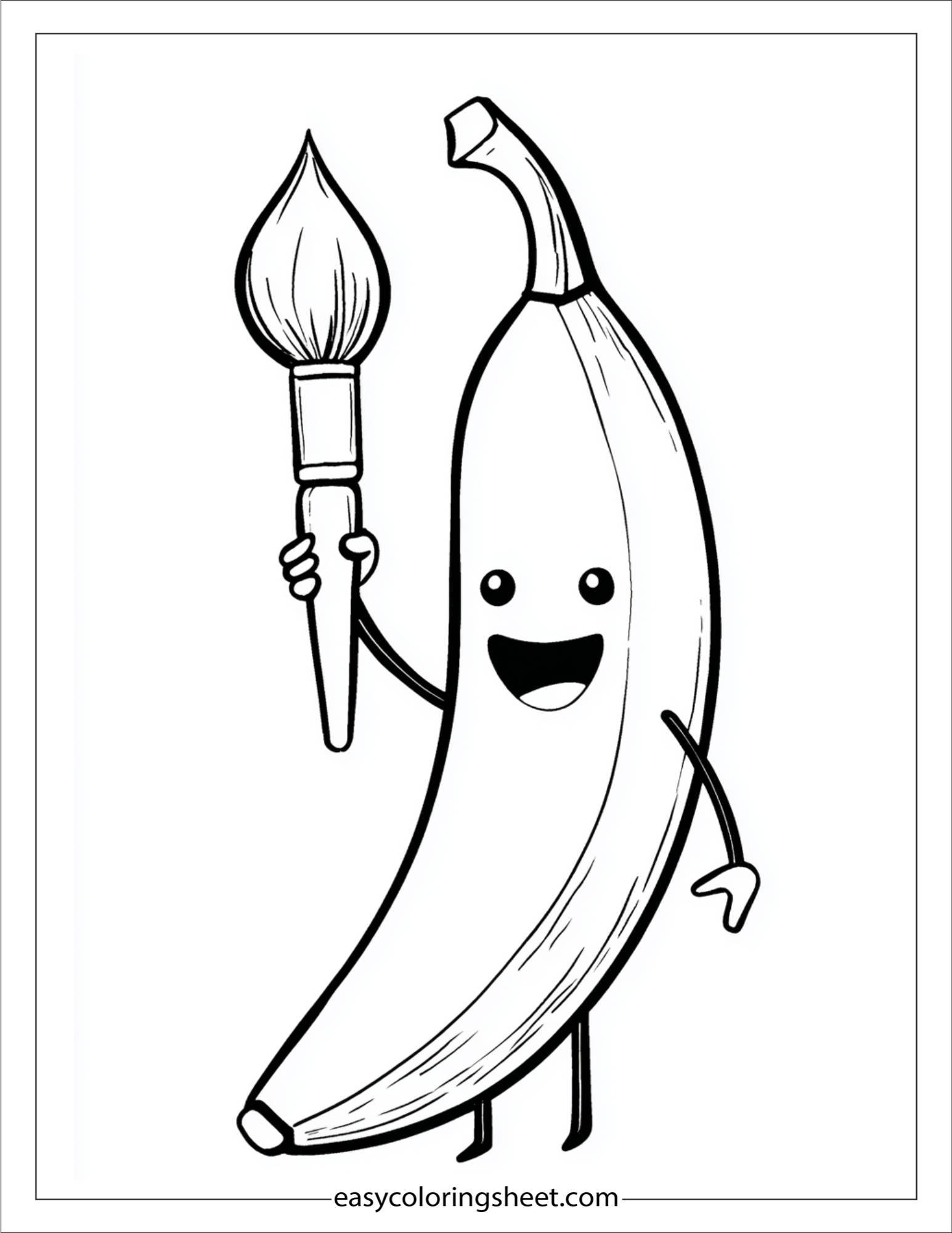 Banana artist painting