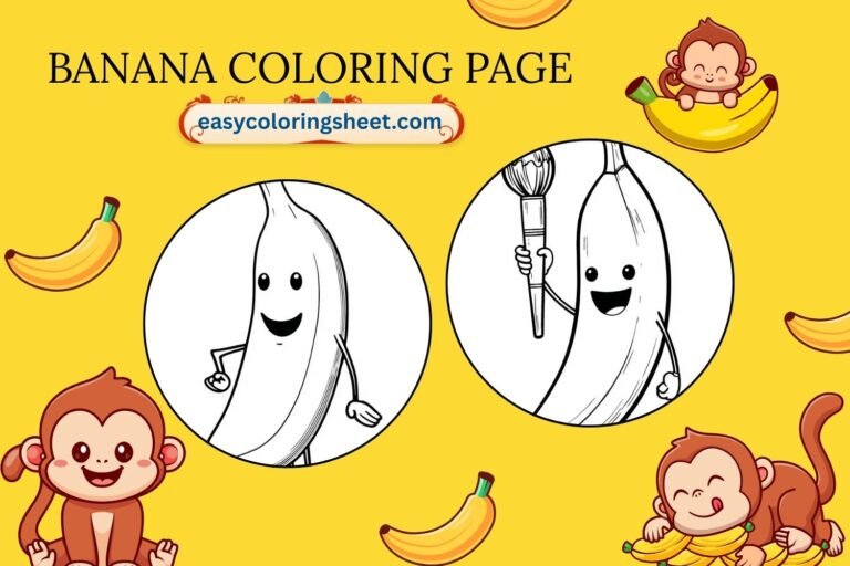 Banana coloring page