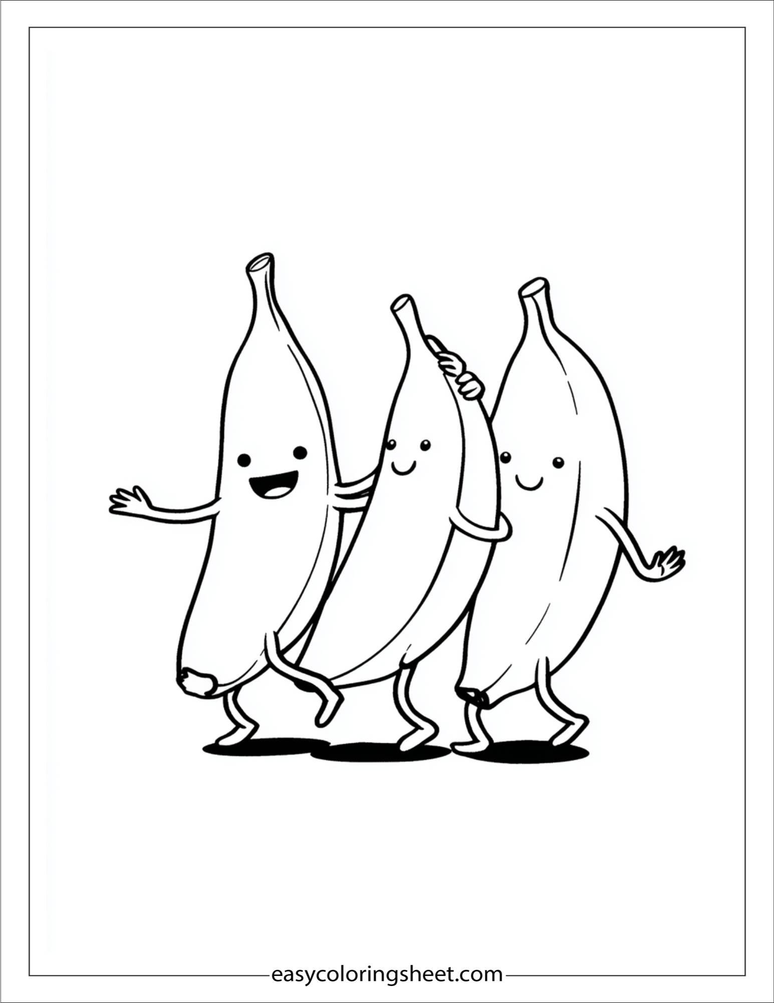 Banana dancing happily