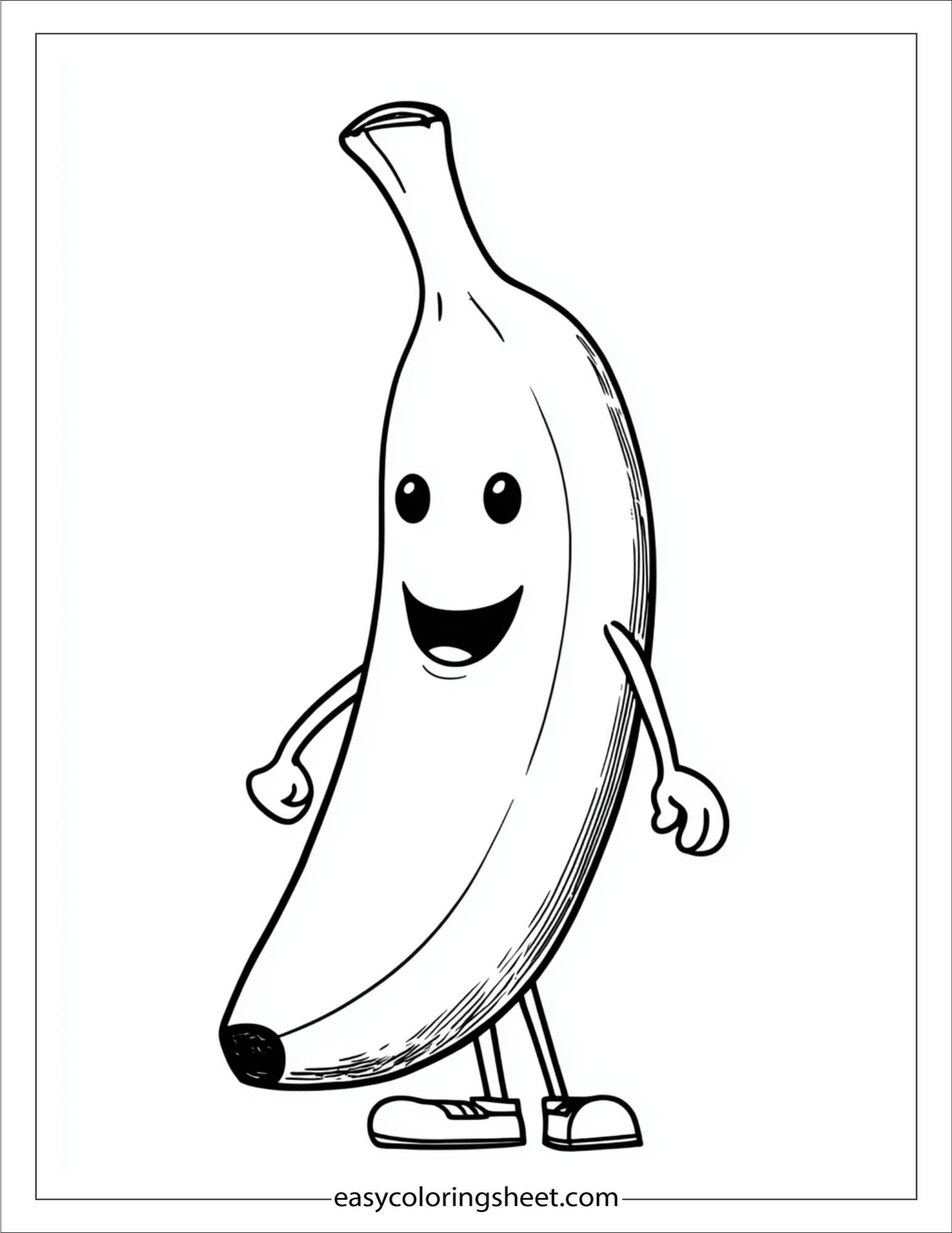 Banana smiling face