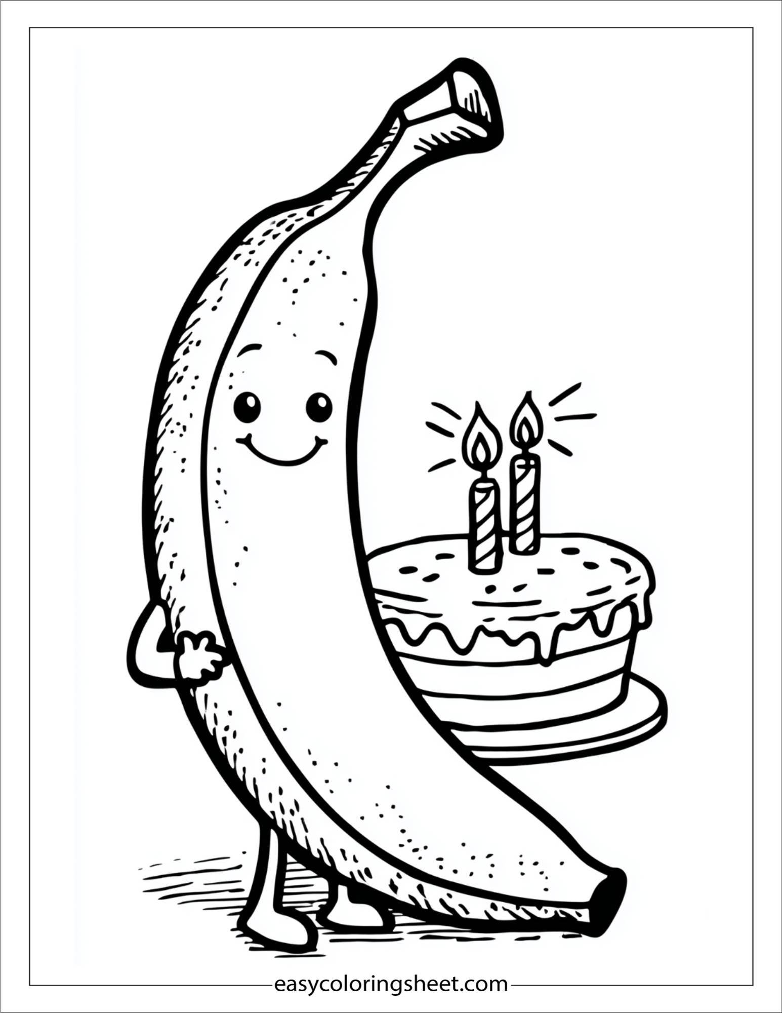 Banana with Birthday Cake