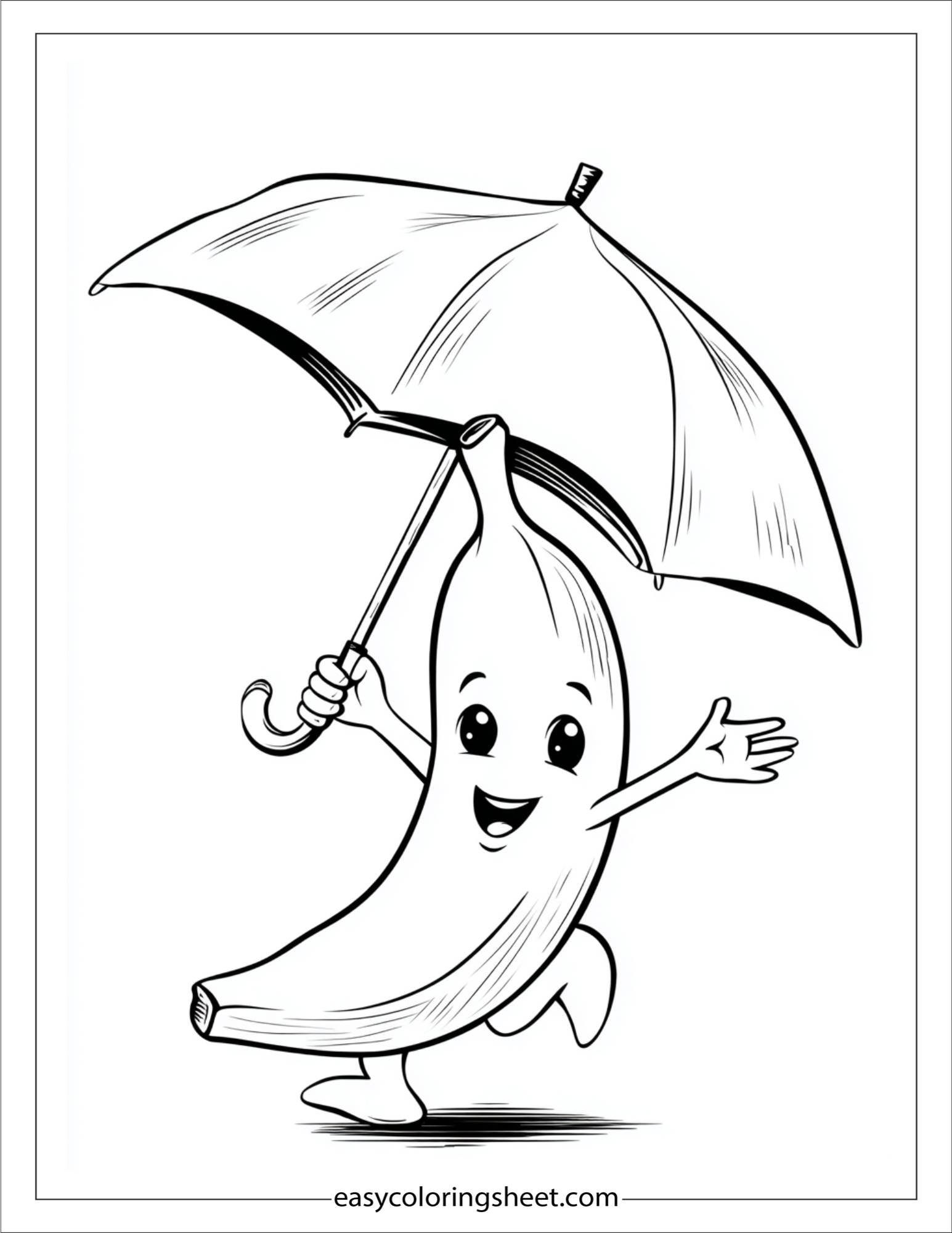 Banana with Umbrella