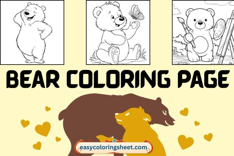 Bear coloring page
