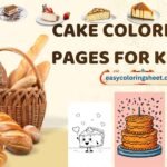 Cake coloring pages for kids