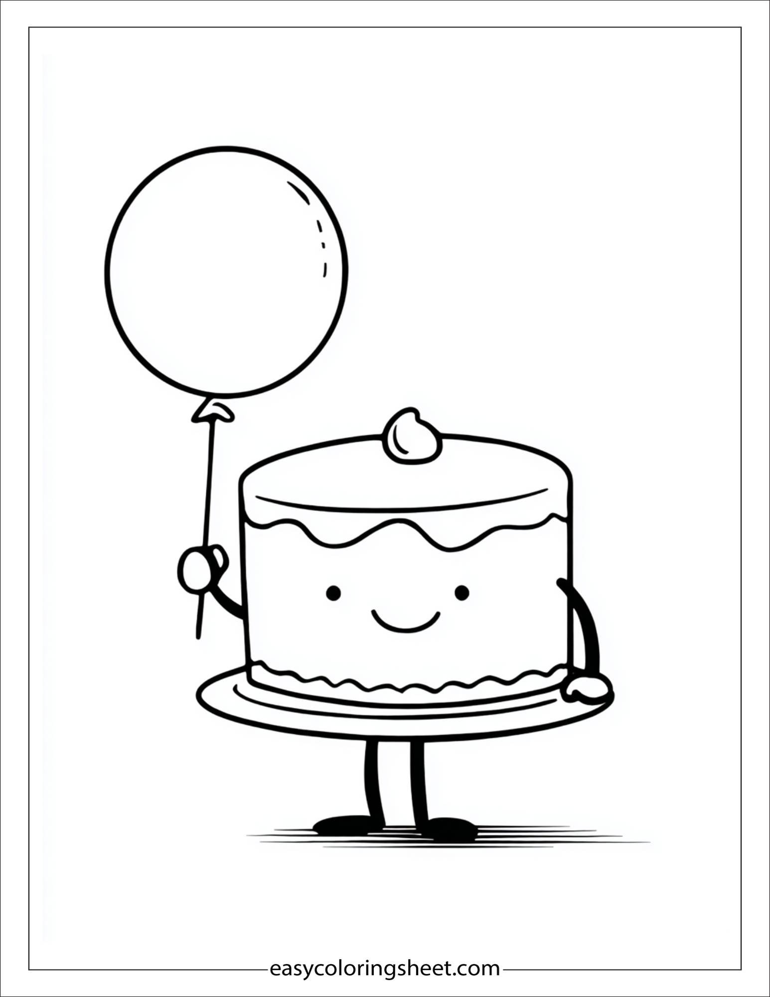 Cake holding balloon