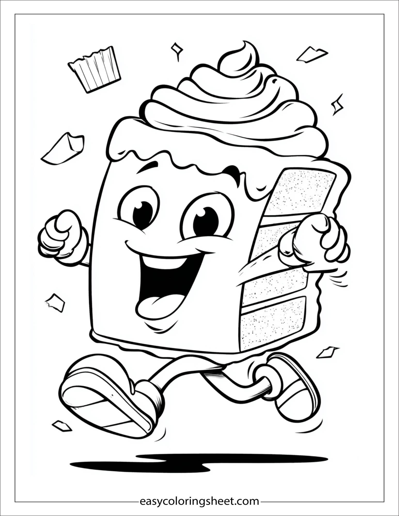 Cake jumping with joy