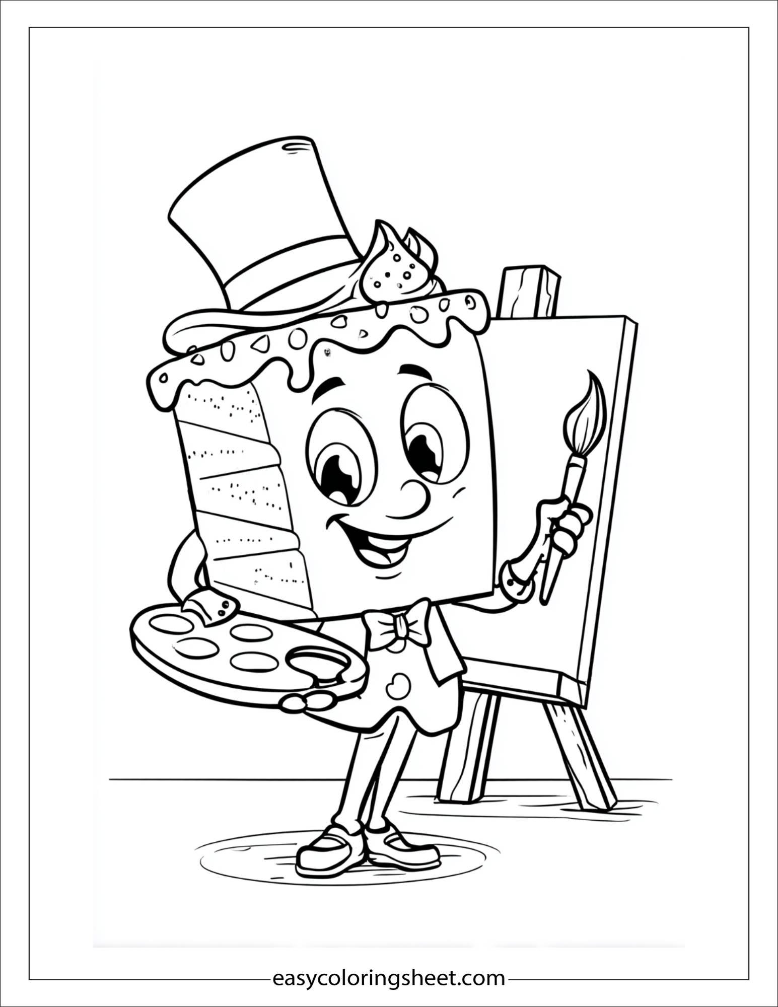 Cake painting picture