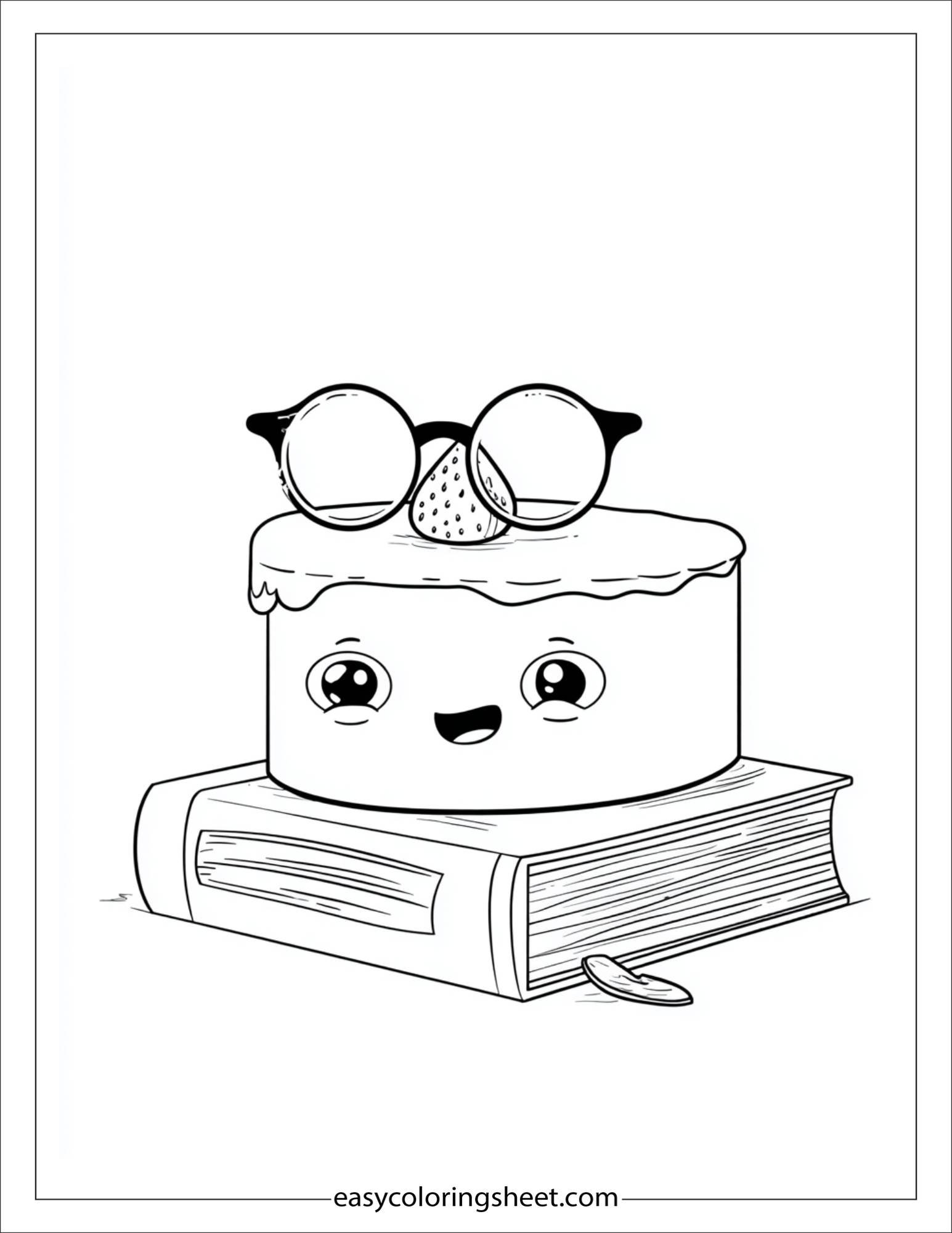 Cake reading book