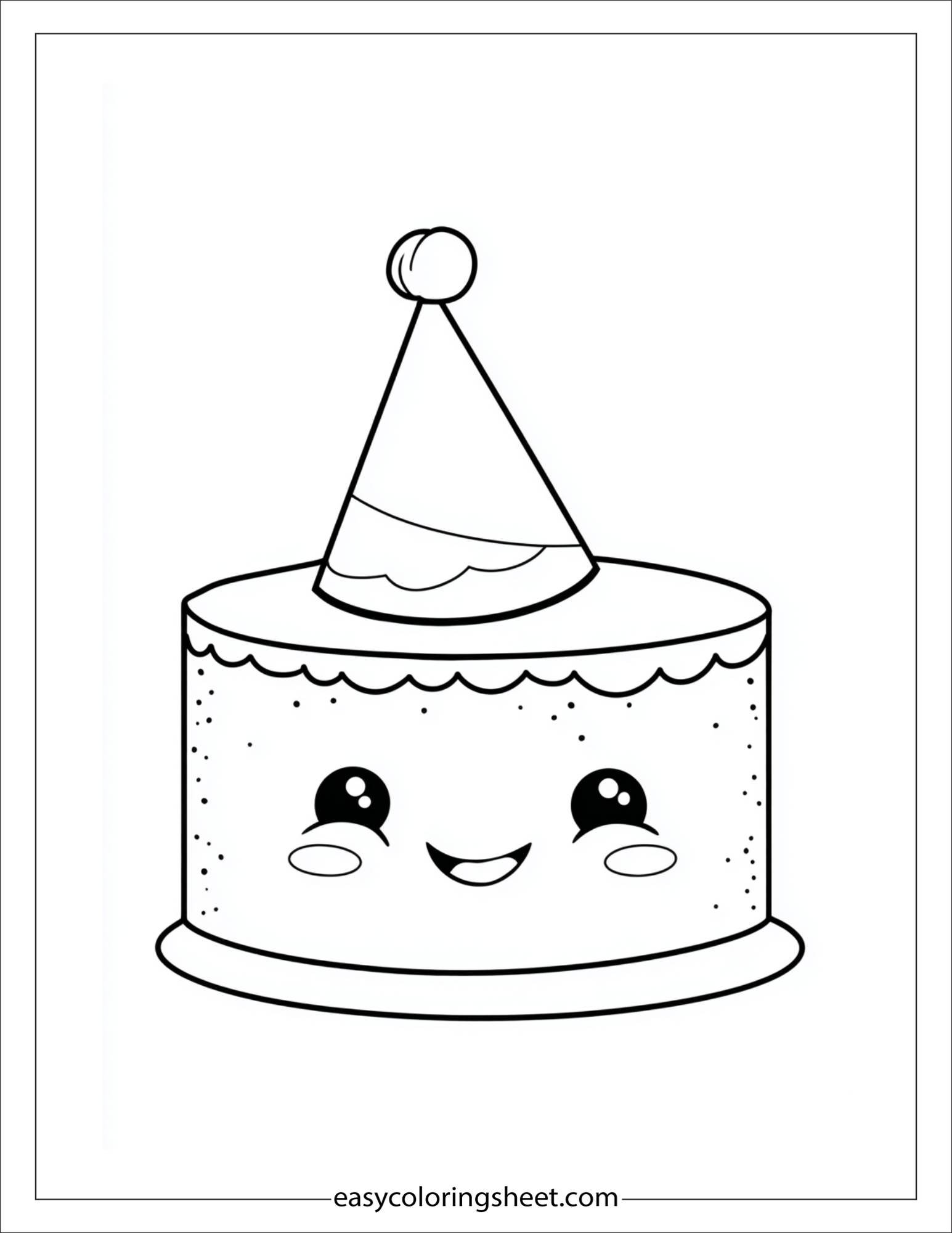 Cake with party hat