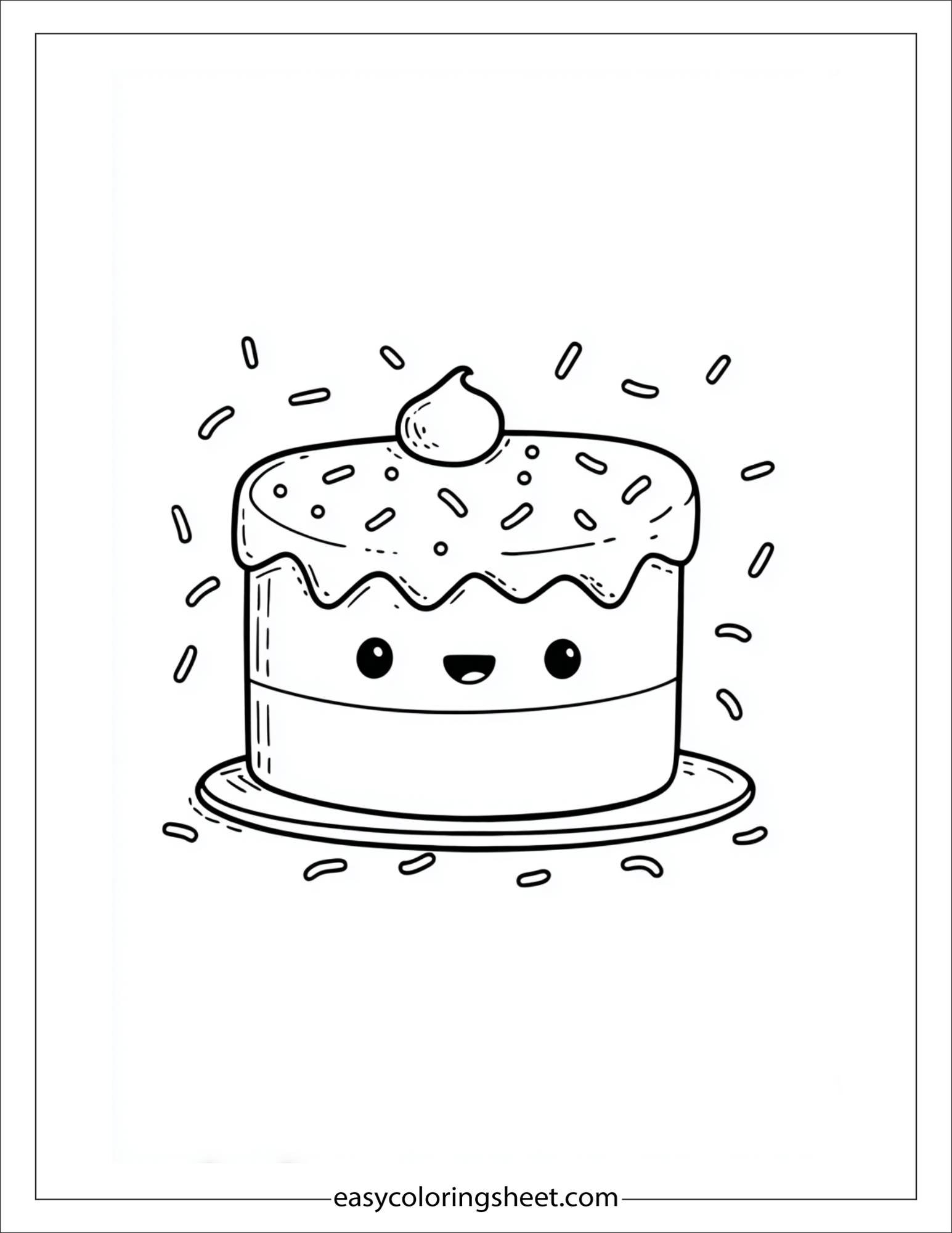 Cake with rainbow sprinkles