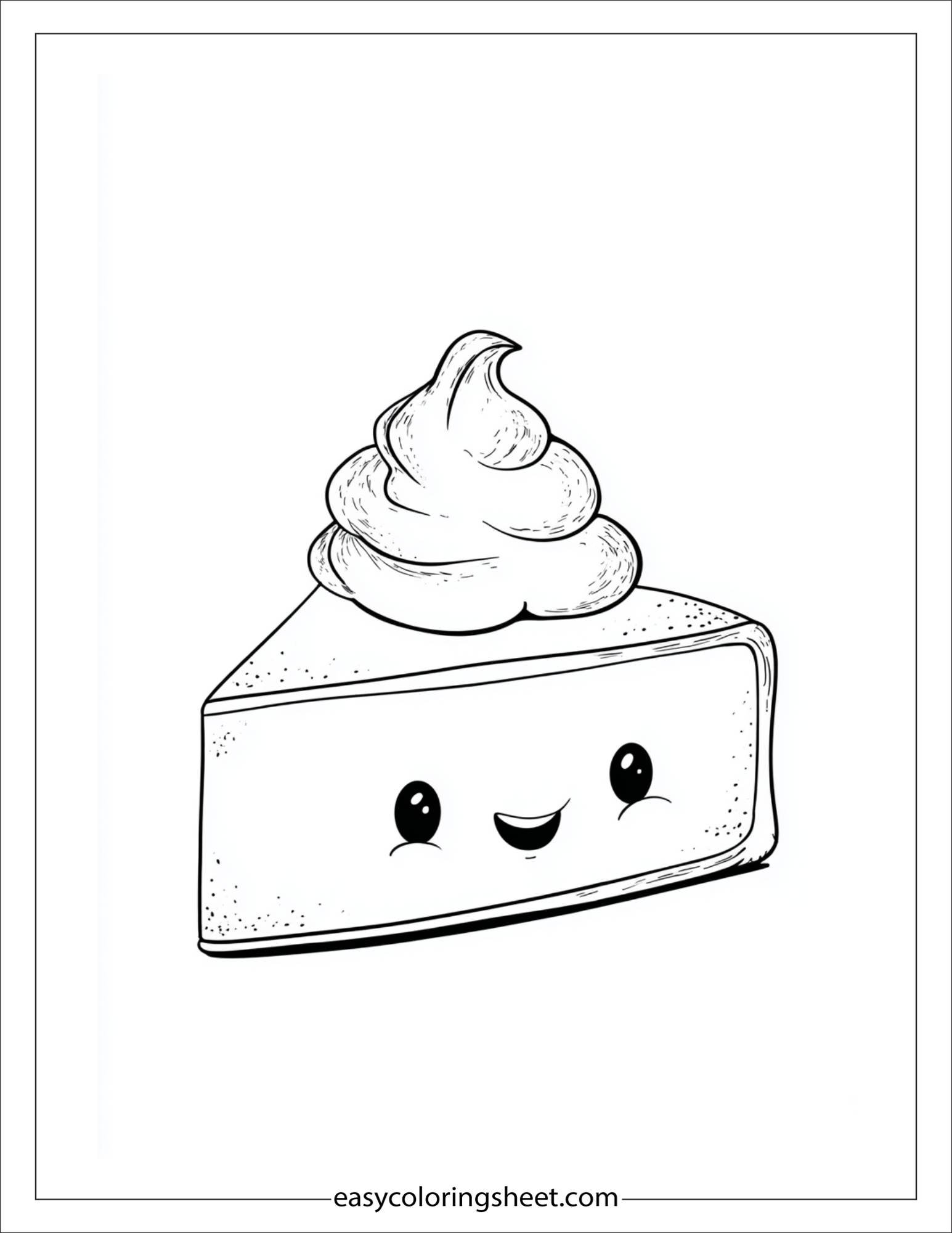 Cake with whipped cream hat