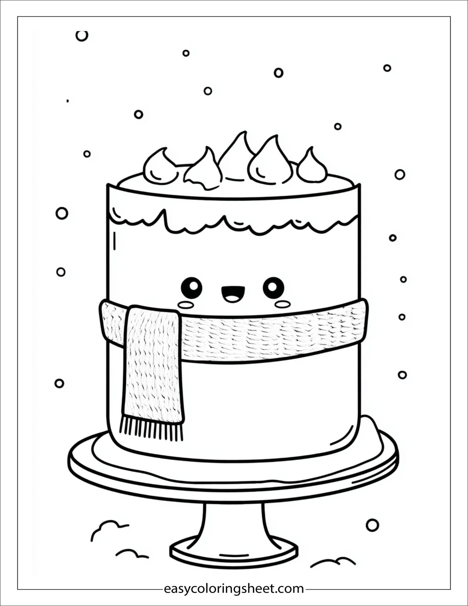 Cake wrapped in scarf