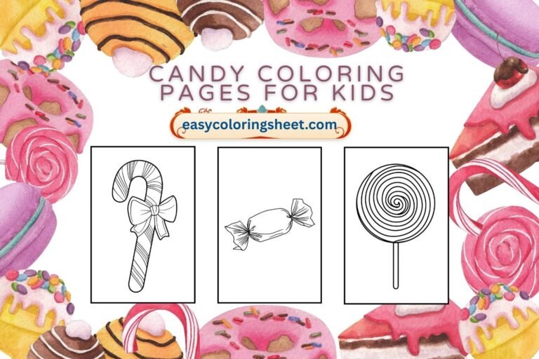 Candy coloring pages for kids