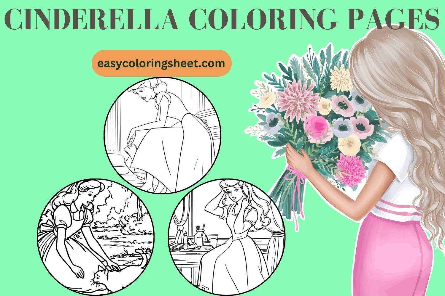 Cinderella Coloring Pages for Kids, Fun, Creative, and Easy to Color