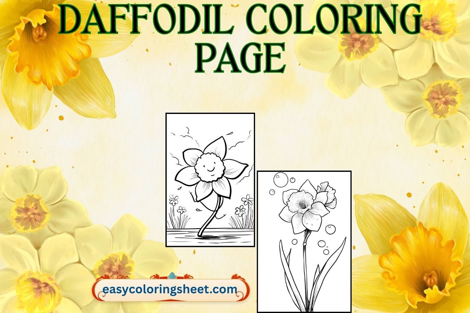 Daffodil coloring page