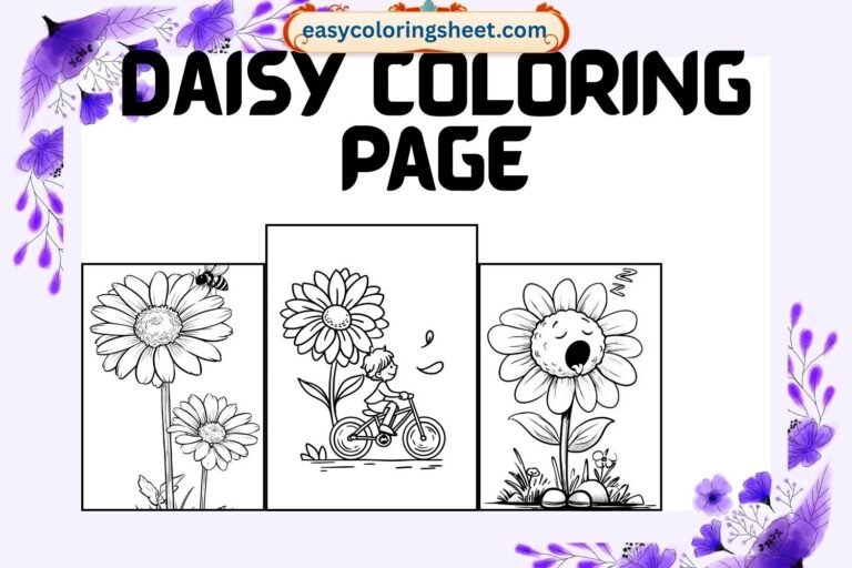 Daisy coloring page