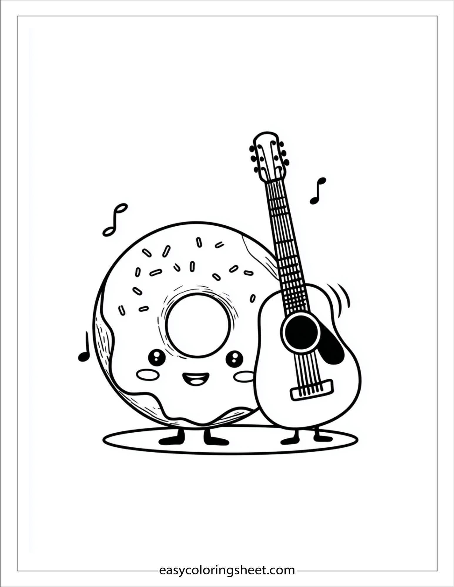 Donut playing guitar