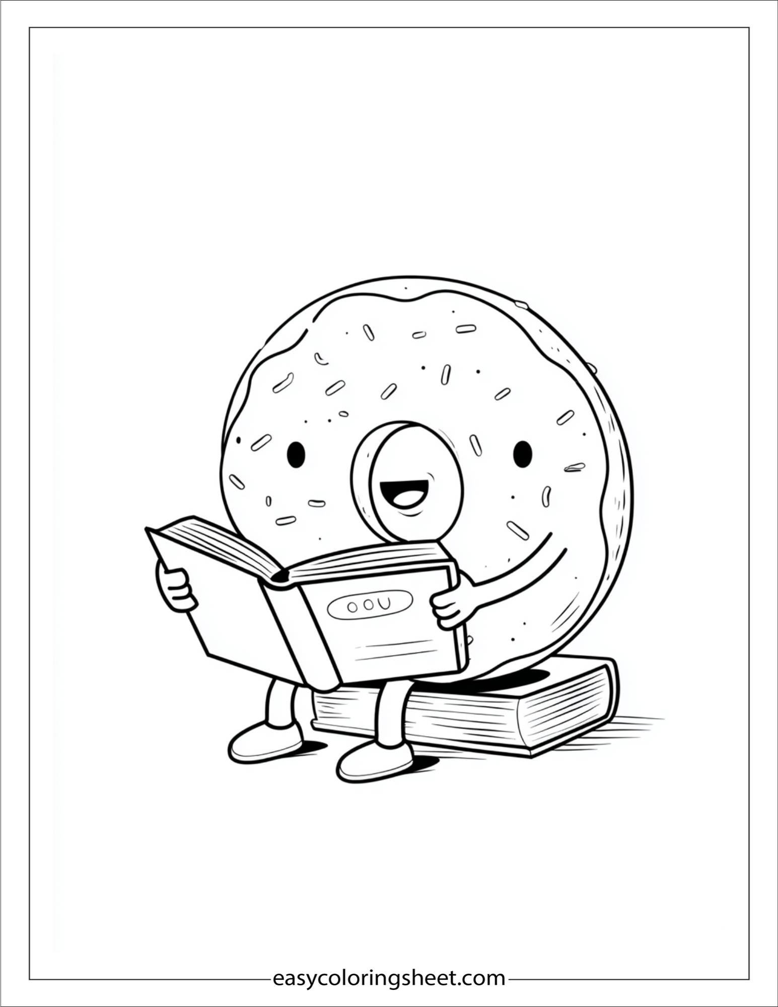 Donut reading book