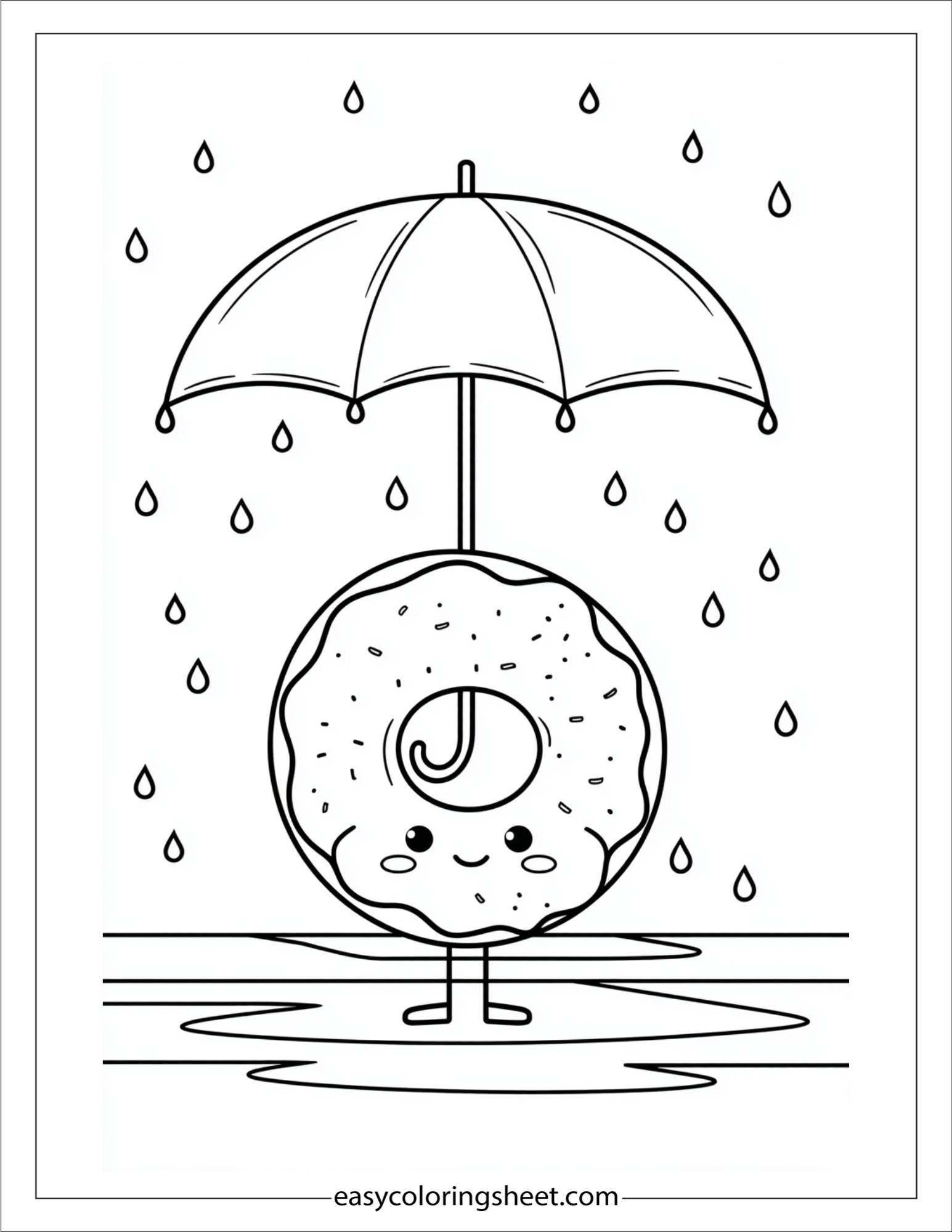 Donut under umbrella