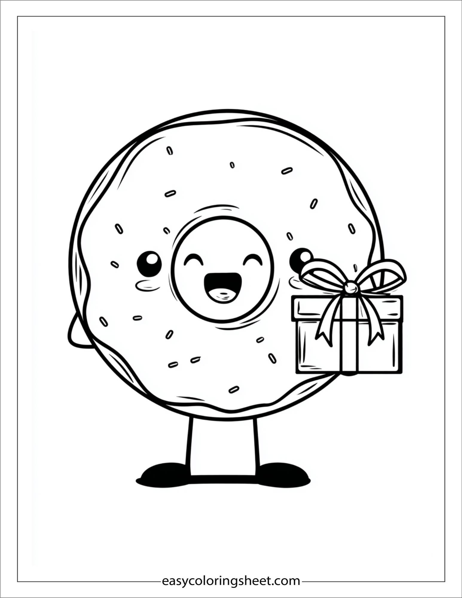 Donut with gift box