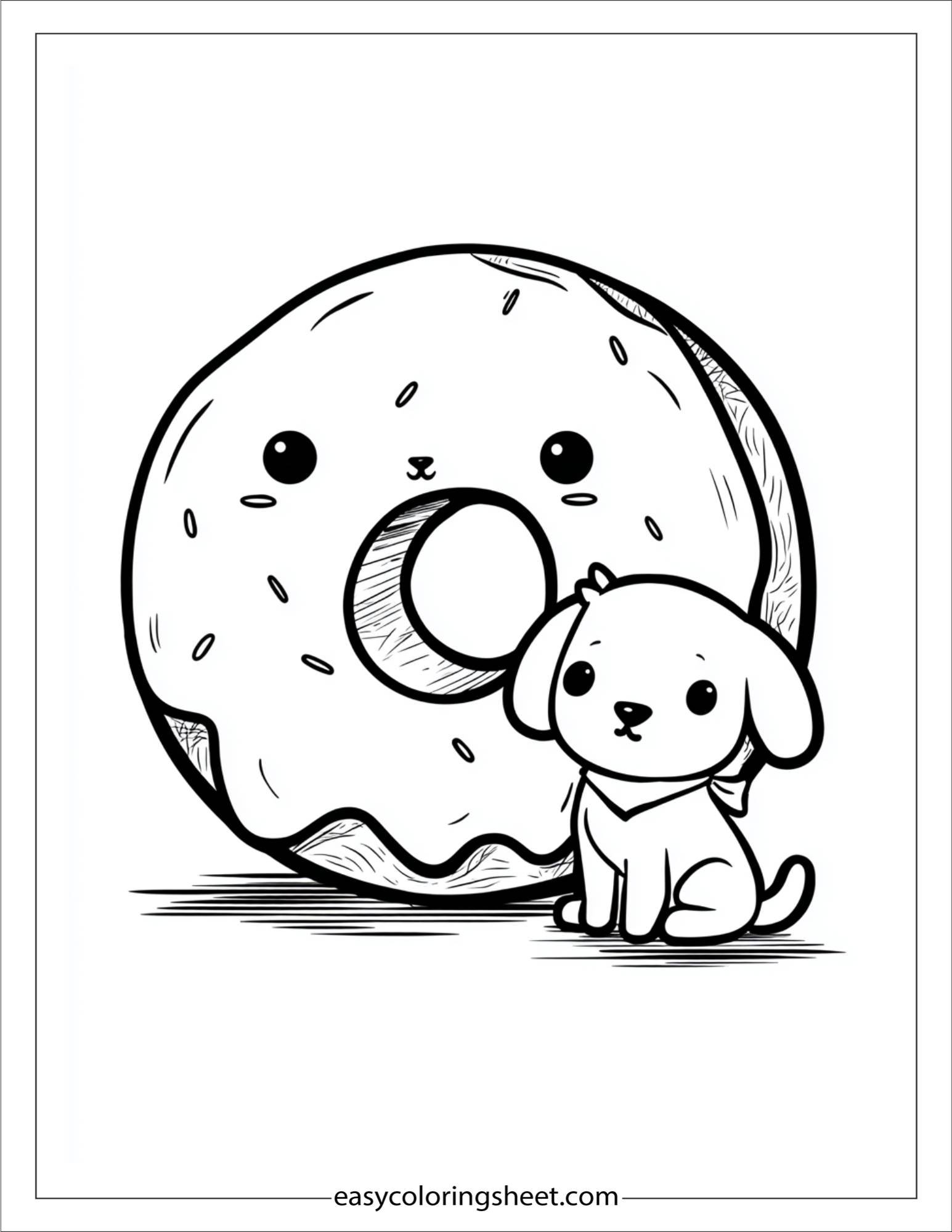 Donut with puppy