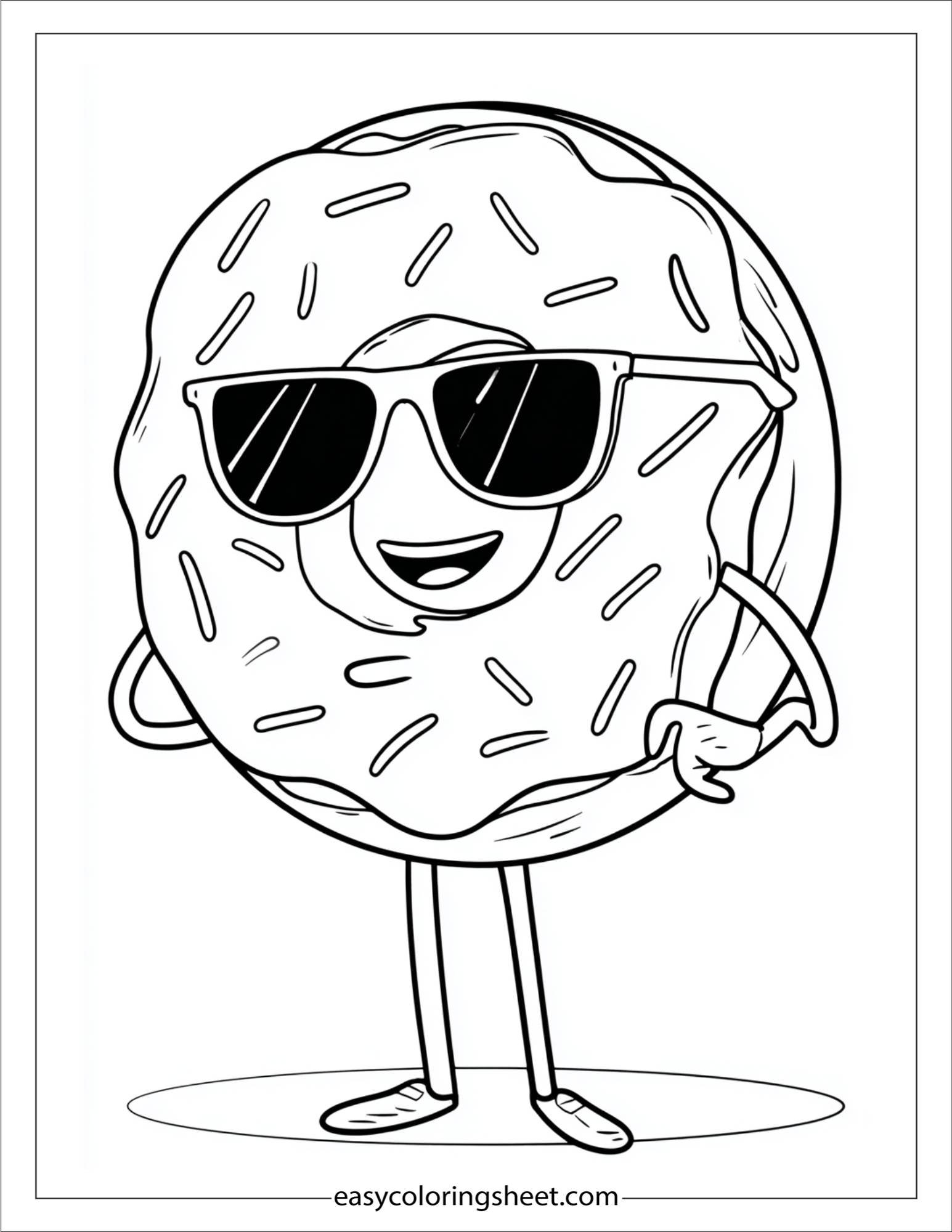 Donut with sunglasses