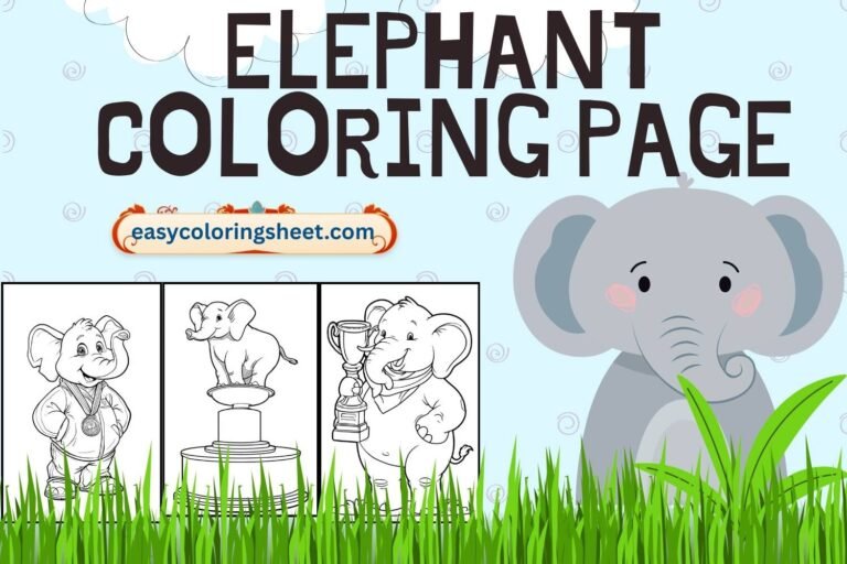 Elephant coloring page